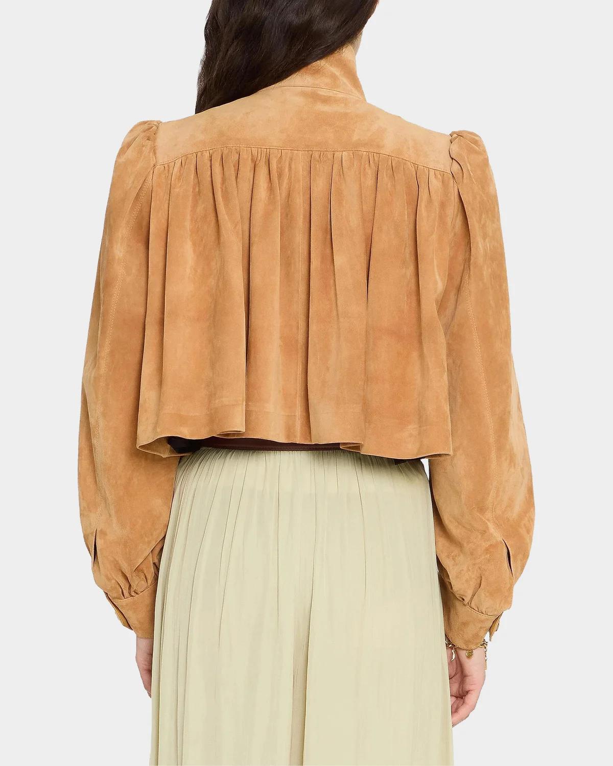 Shirred Suede Jacket - thumbnail 3