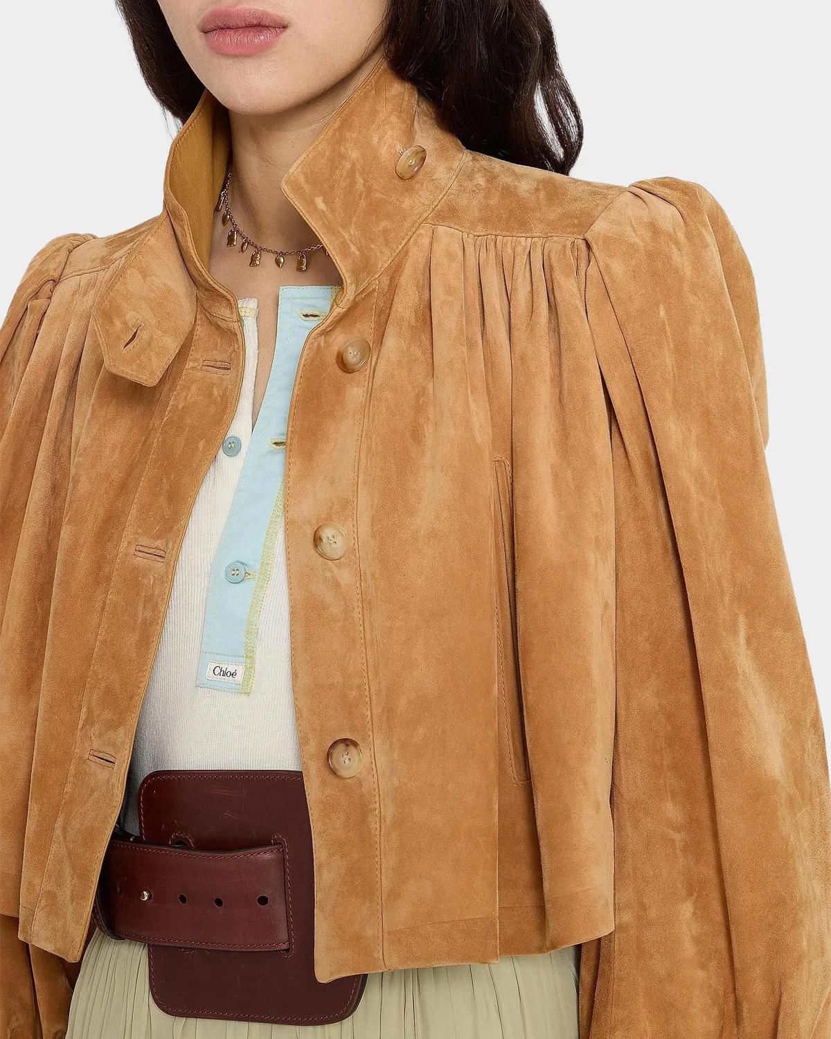 Shirred Suede Jacket - thumbnail 5