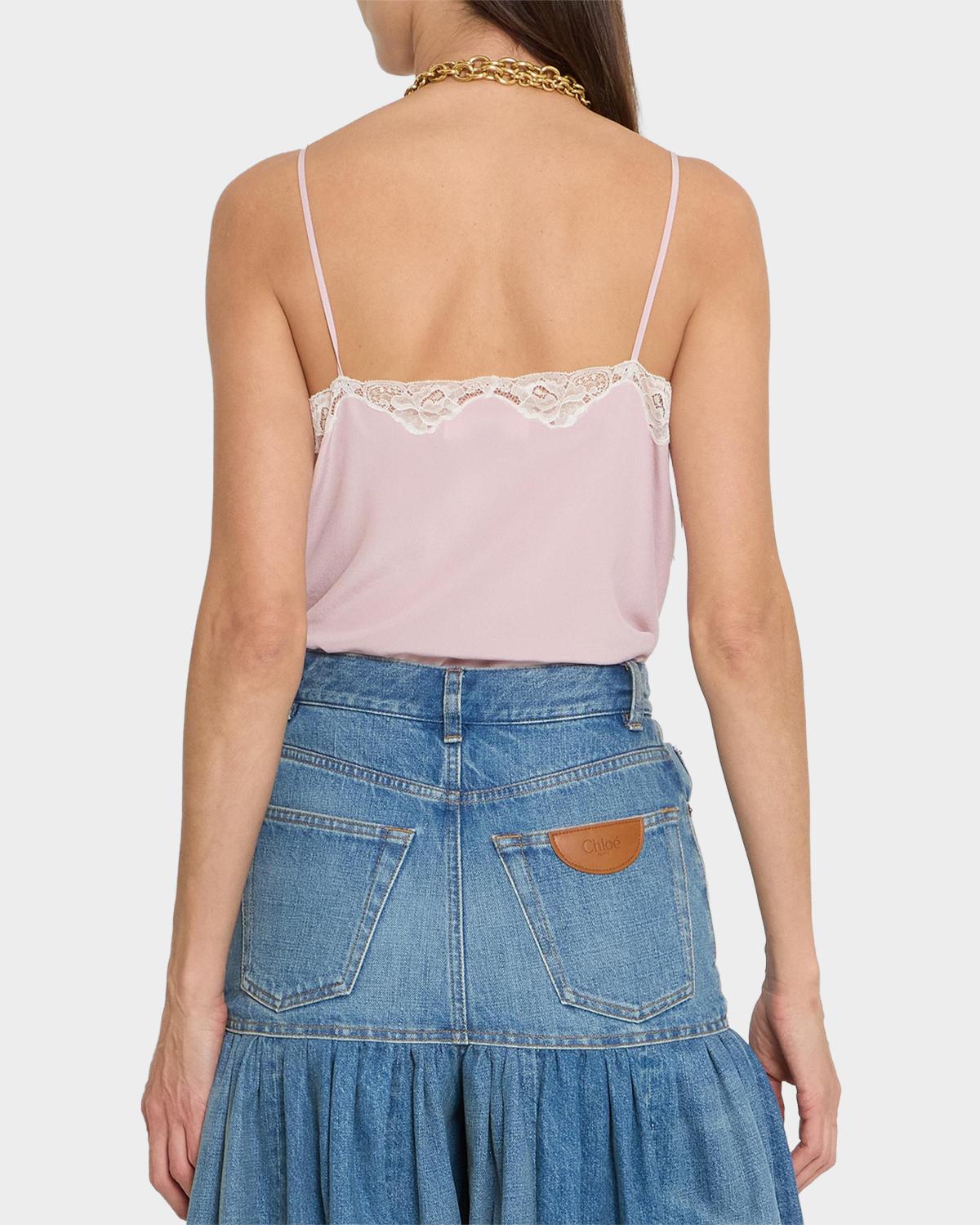 Lace-Trim Silk Camisole - thumbnail 3