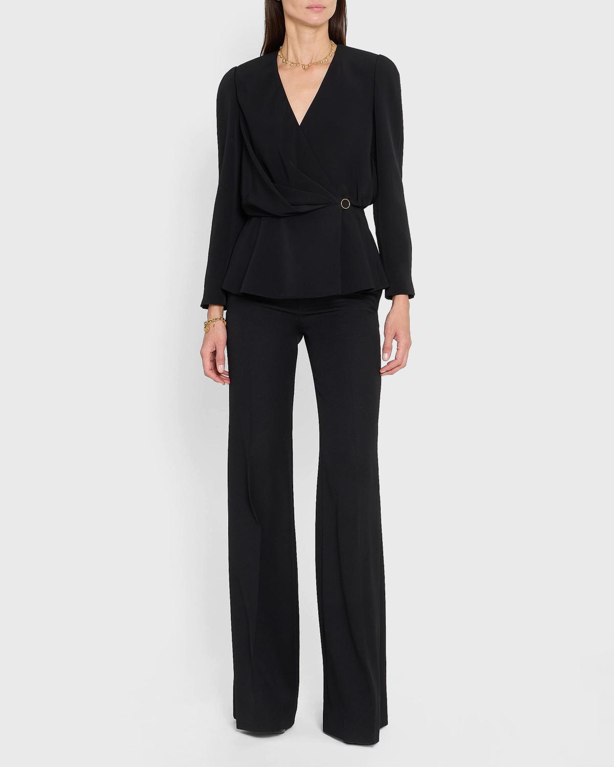 Long-Sleeve Wrap Blouse - thumbnail 2