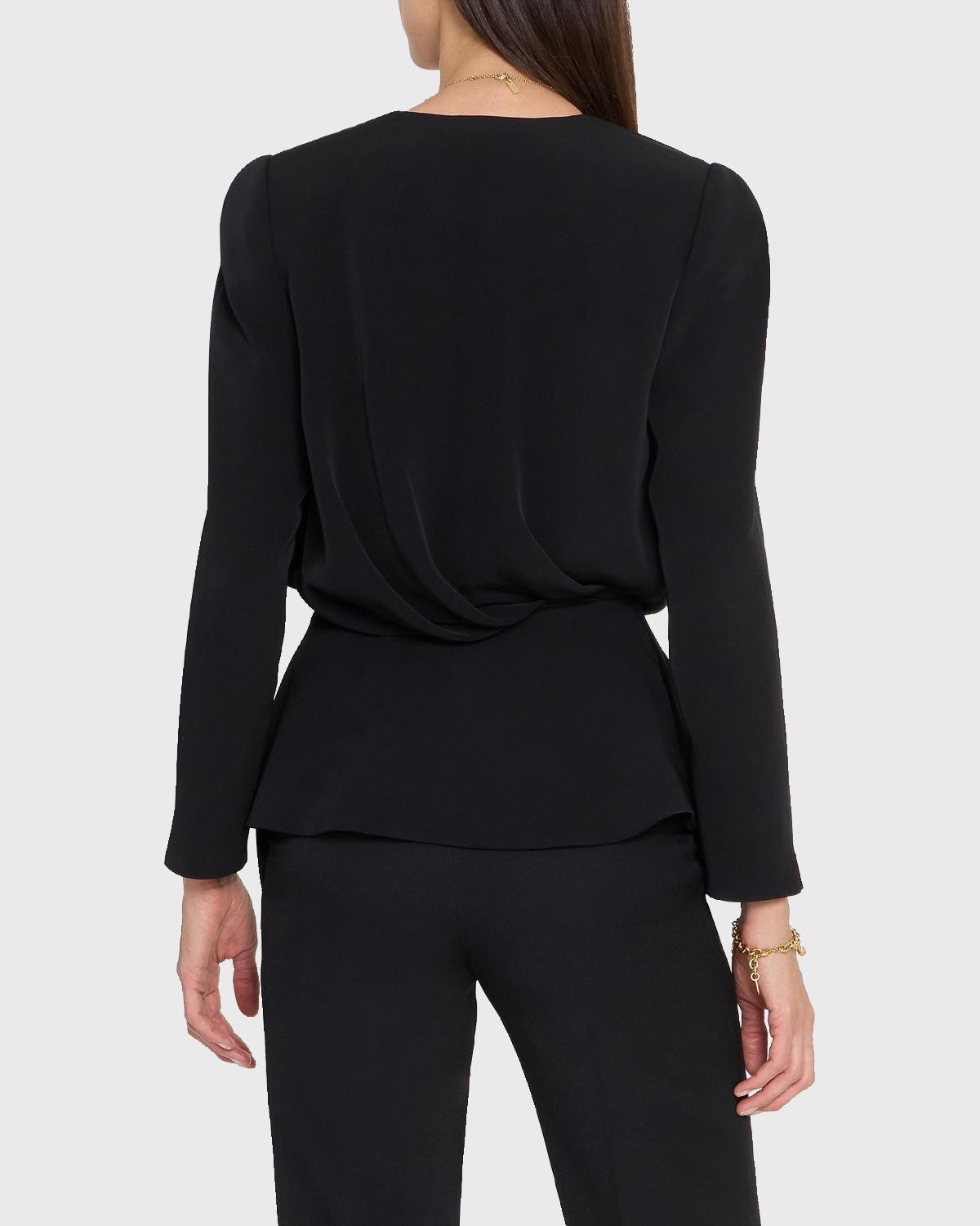 Long-Sleeve Wrap Blouse - thumbnail 3