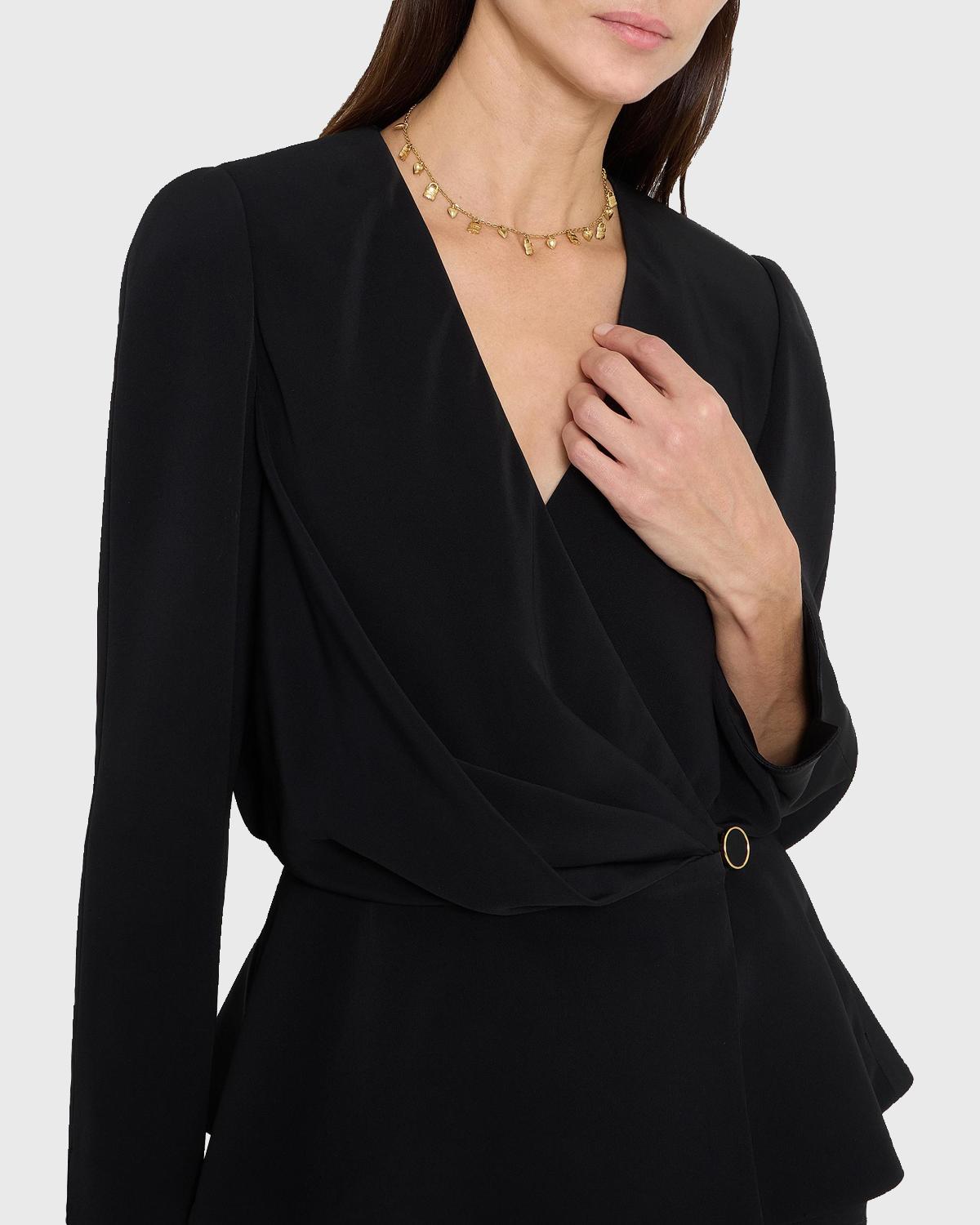Long-Sleeve Wrap Blouse - thumbnail 6