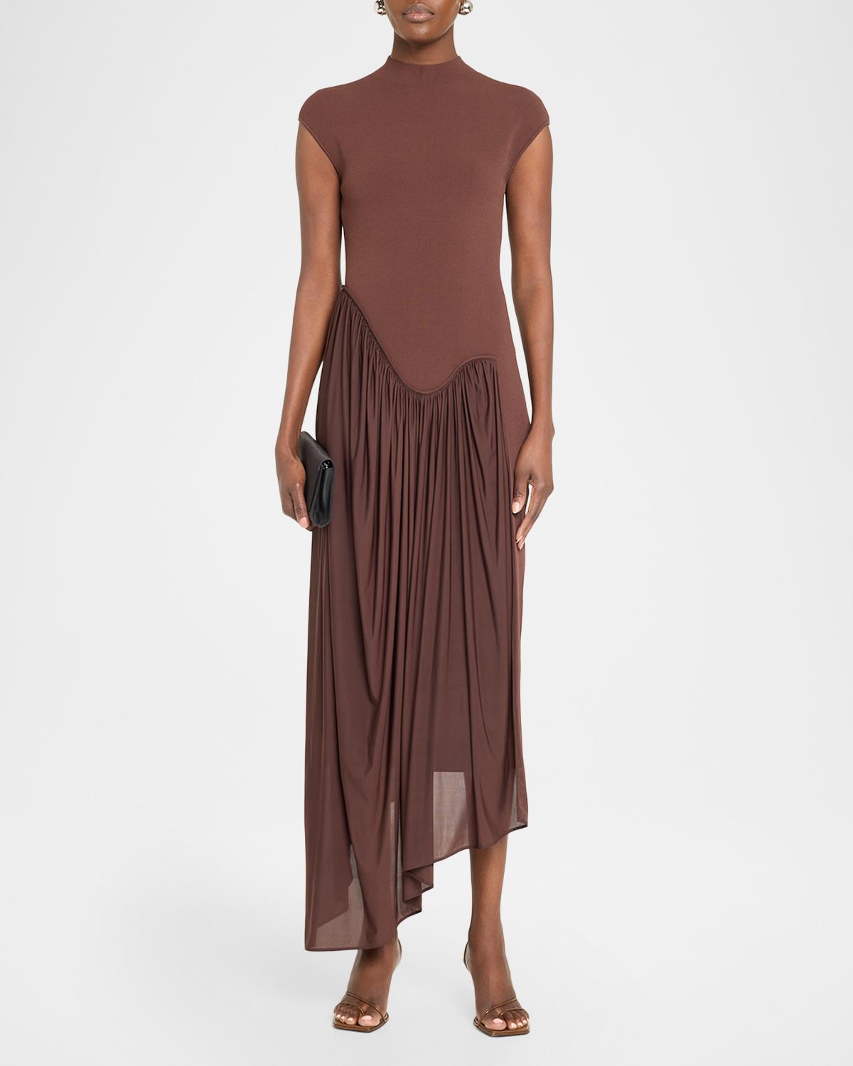 Francis Asymmetric Knit Midi Dress - thumbnail 2