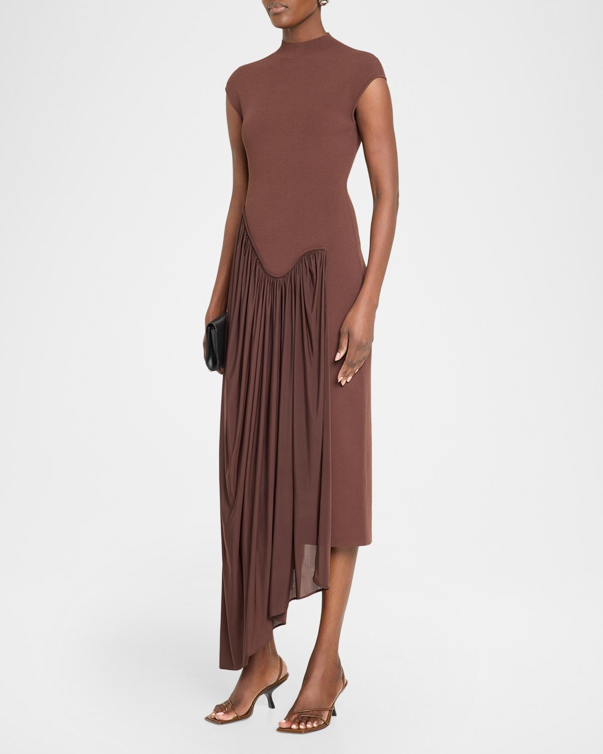 Francis Asymmetric Knit Midi Dress - thumbnail 4