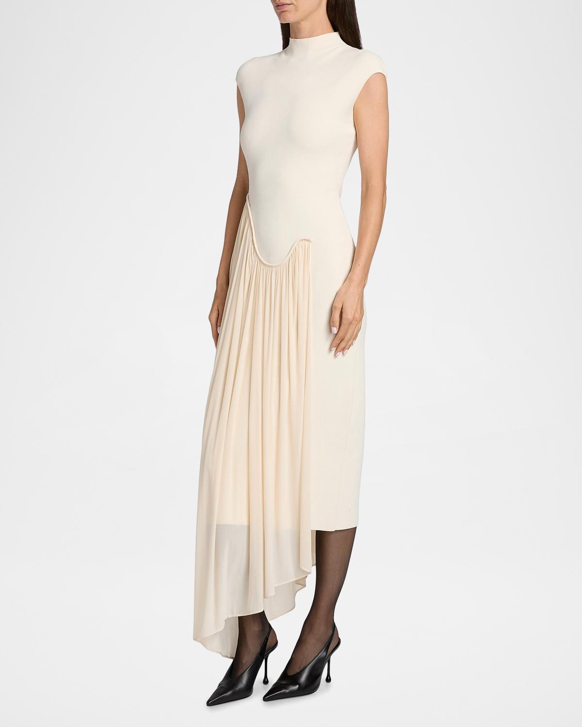 Francis Asymmetric Knit Midi Dress - thumbnail 6