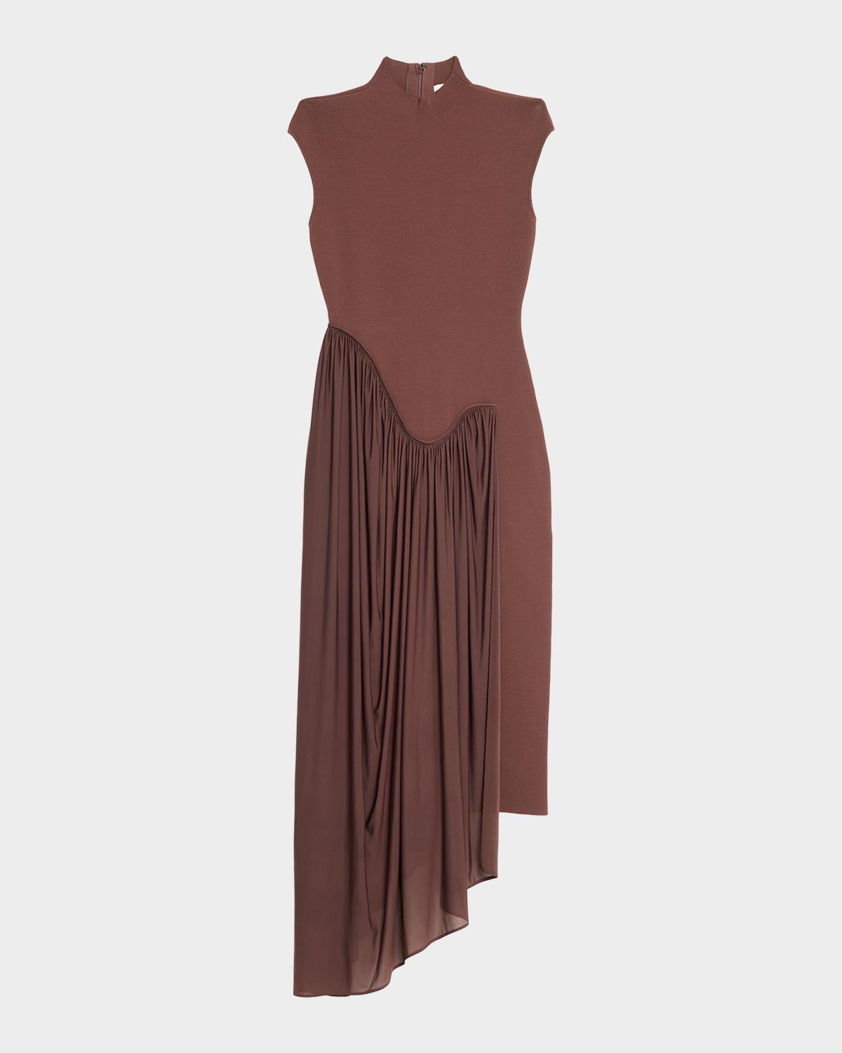 Francis Asymmetric Knit Midi Dress