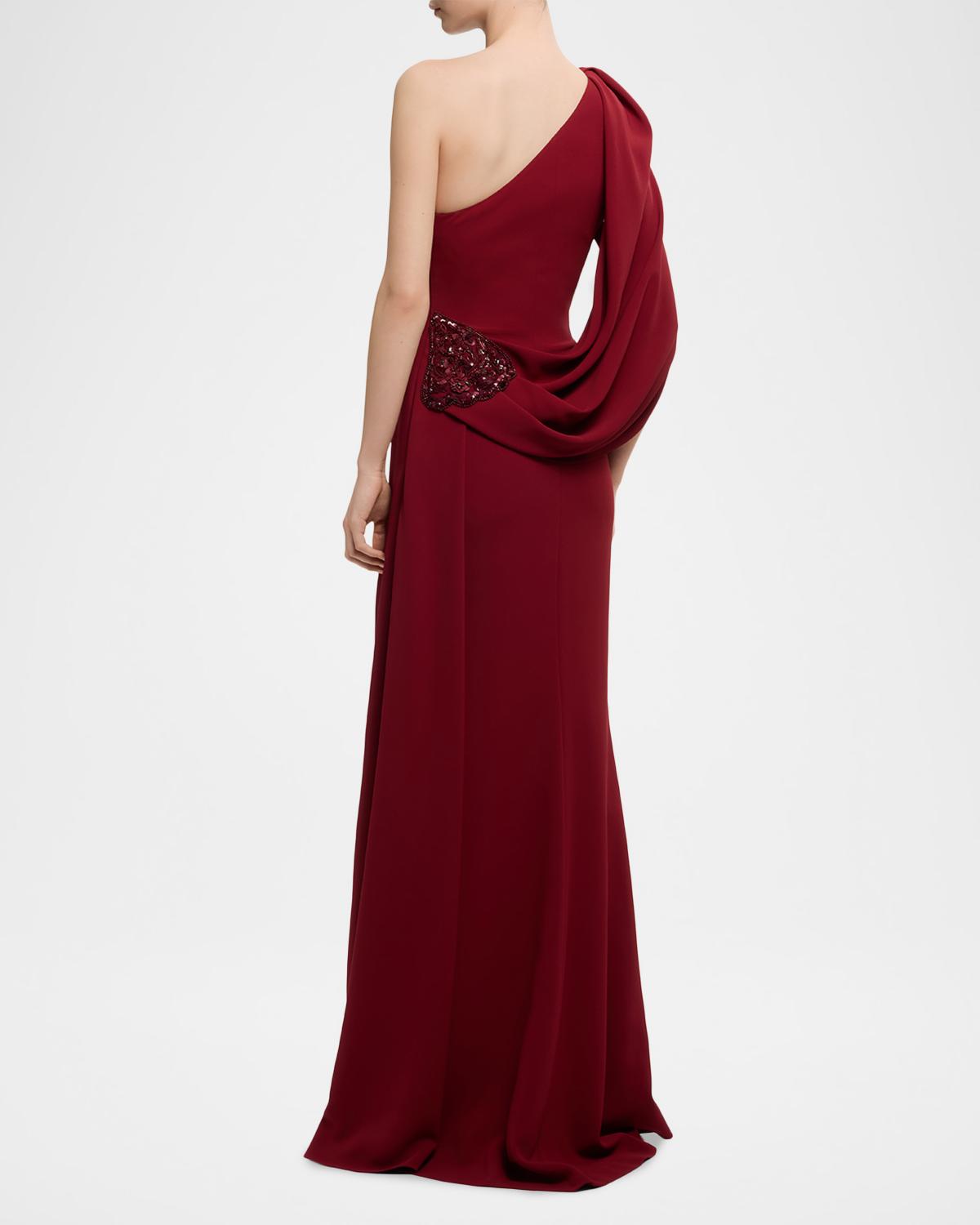 One-Shoulder Embellished Trumpet Gown - thumbnail 3