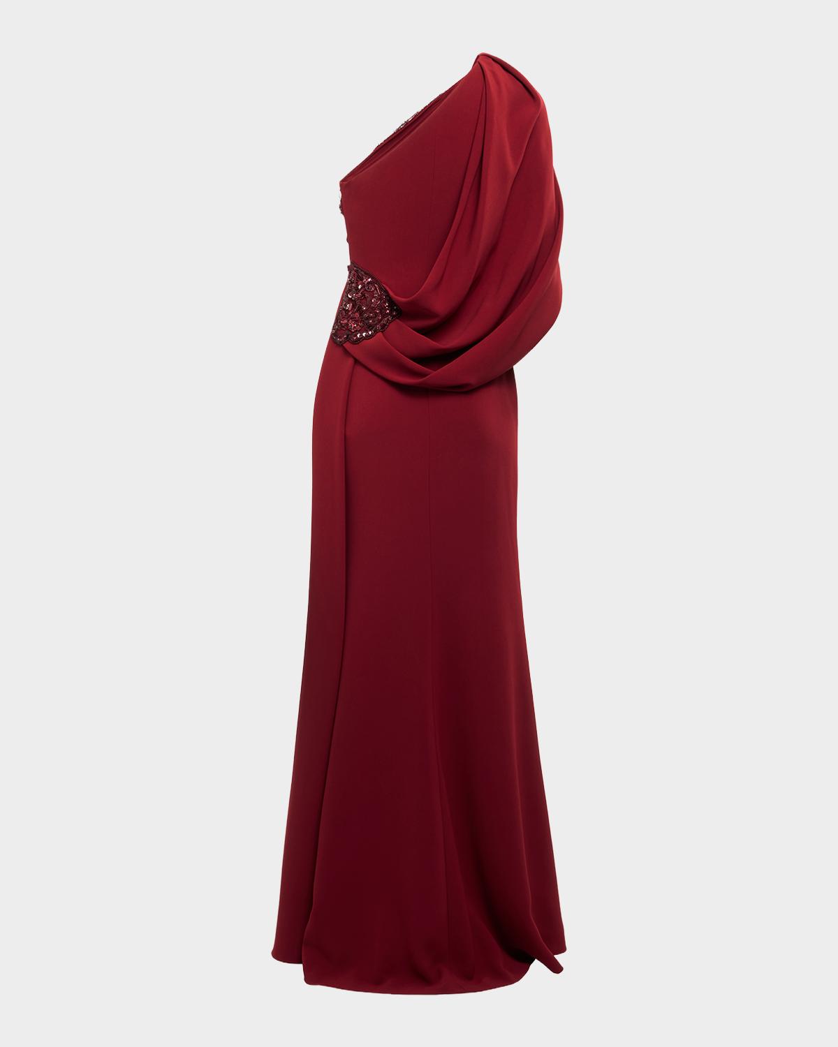 One-Shoulder Embellished Trumpet Gown - thumbnail 5