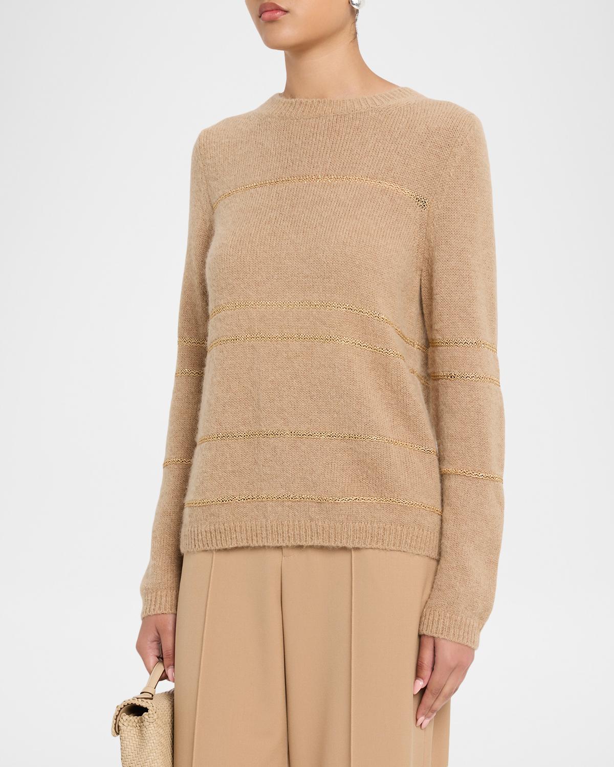 Metallic Striped Wool-Mohair Sweater - thumbnail 4