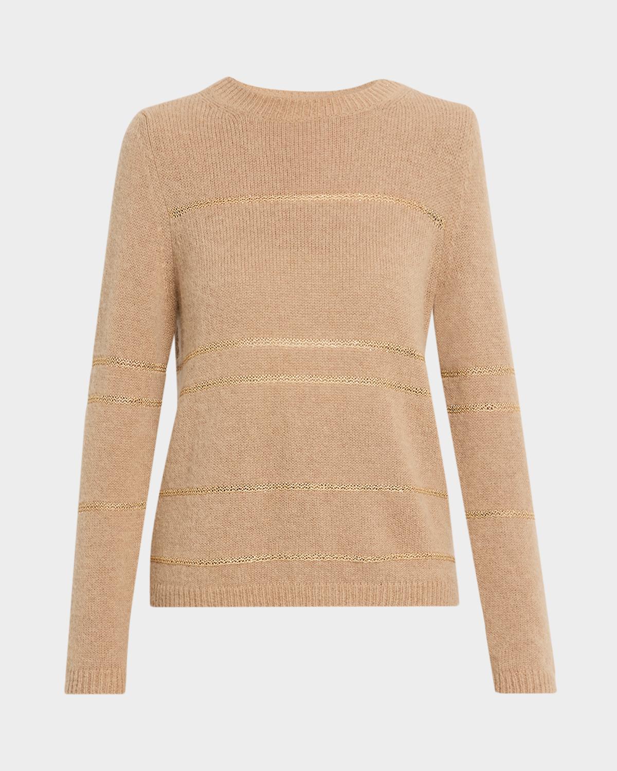Metallic Striped Wool-Mohair Sweater