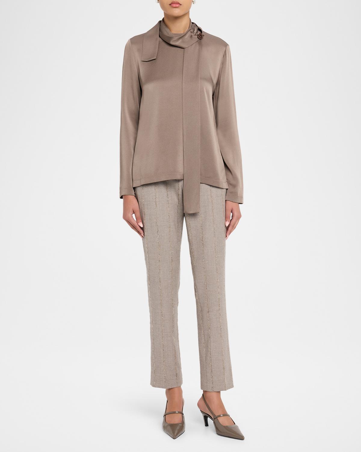 Draped Envers Satin Top - thumbnail 2