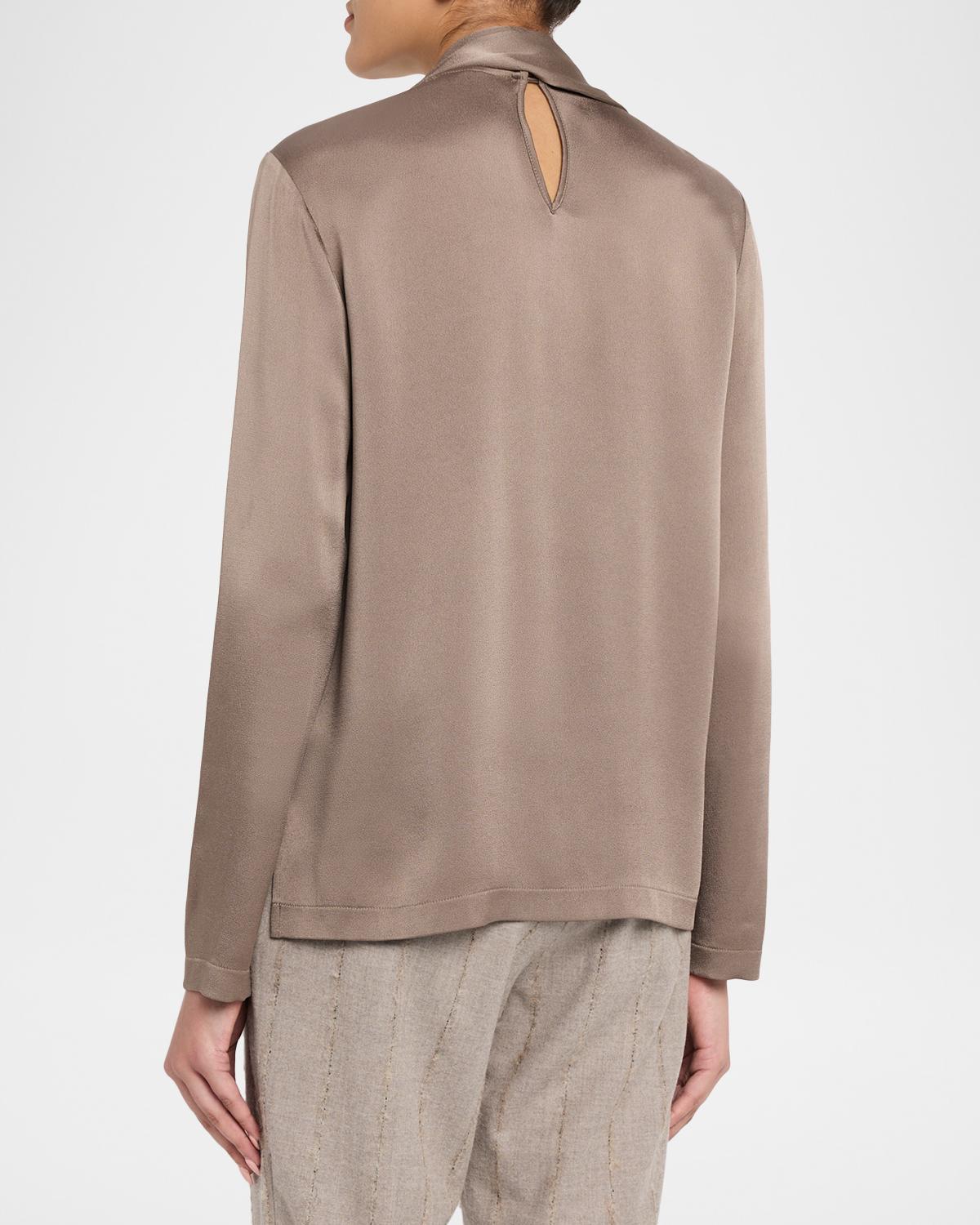 Draped Envers Satin Top - thumbnail 3