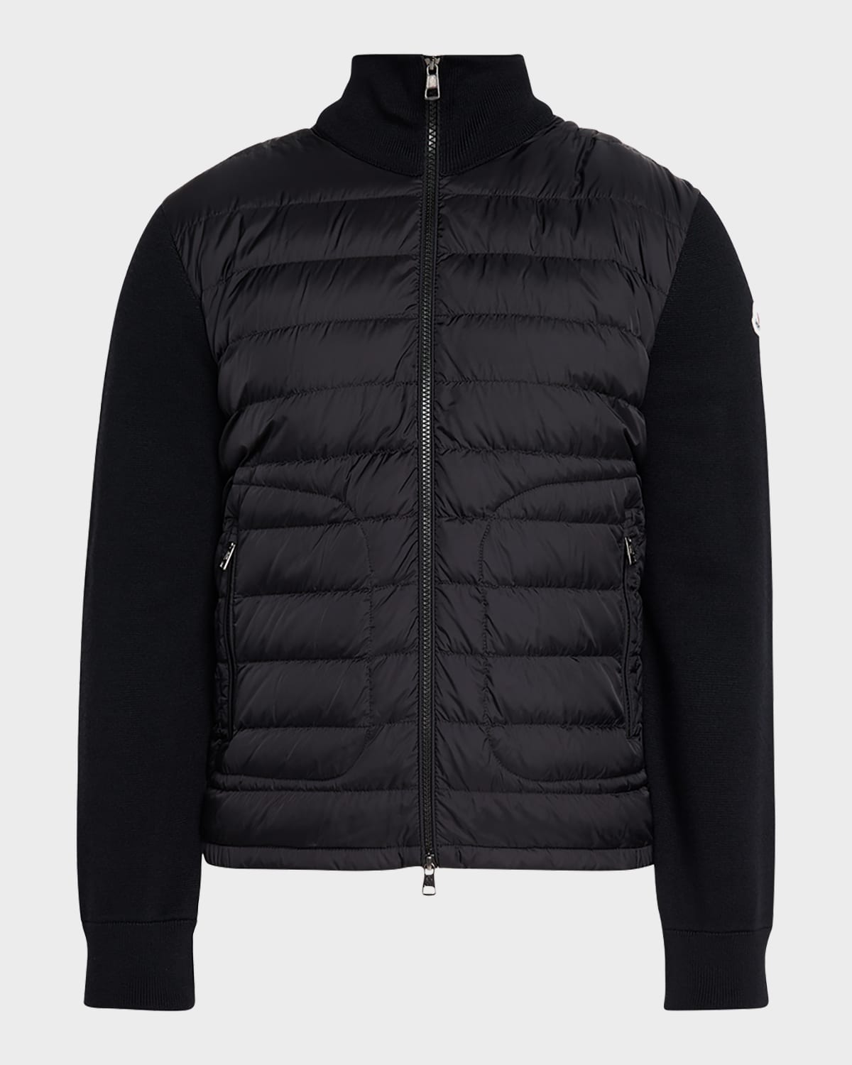 トップス MONCLER XS BLACK Moncler Men's Mock Turtleneck Jacket | Neiman Marcus
