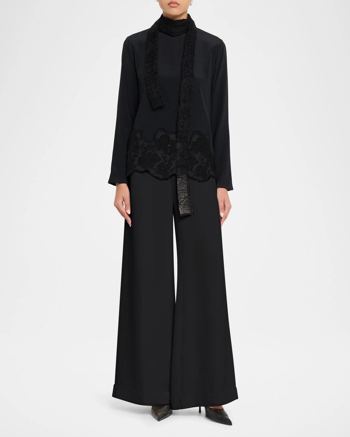 Wide-Leg Cady Pants - thumbnail 2