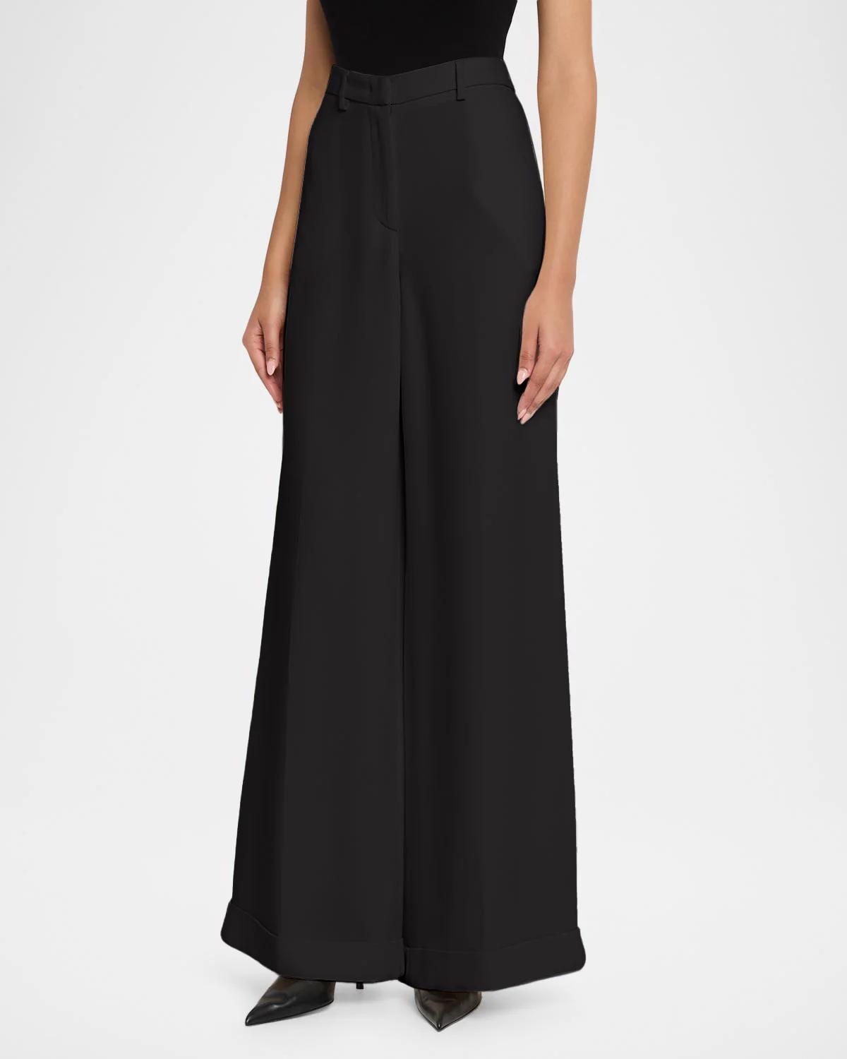 Wide-Leg Cady Pants - thumbnail 4