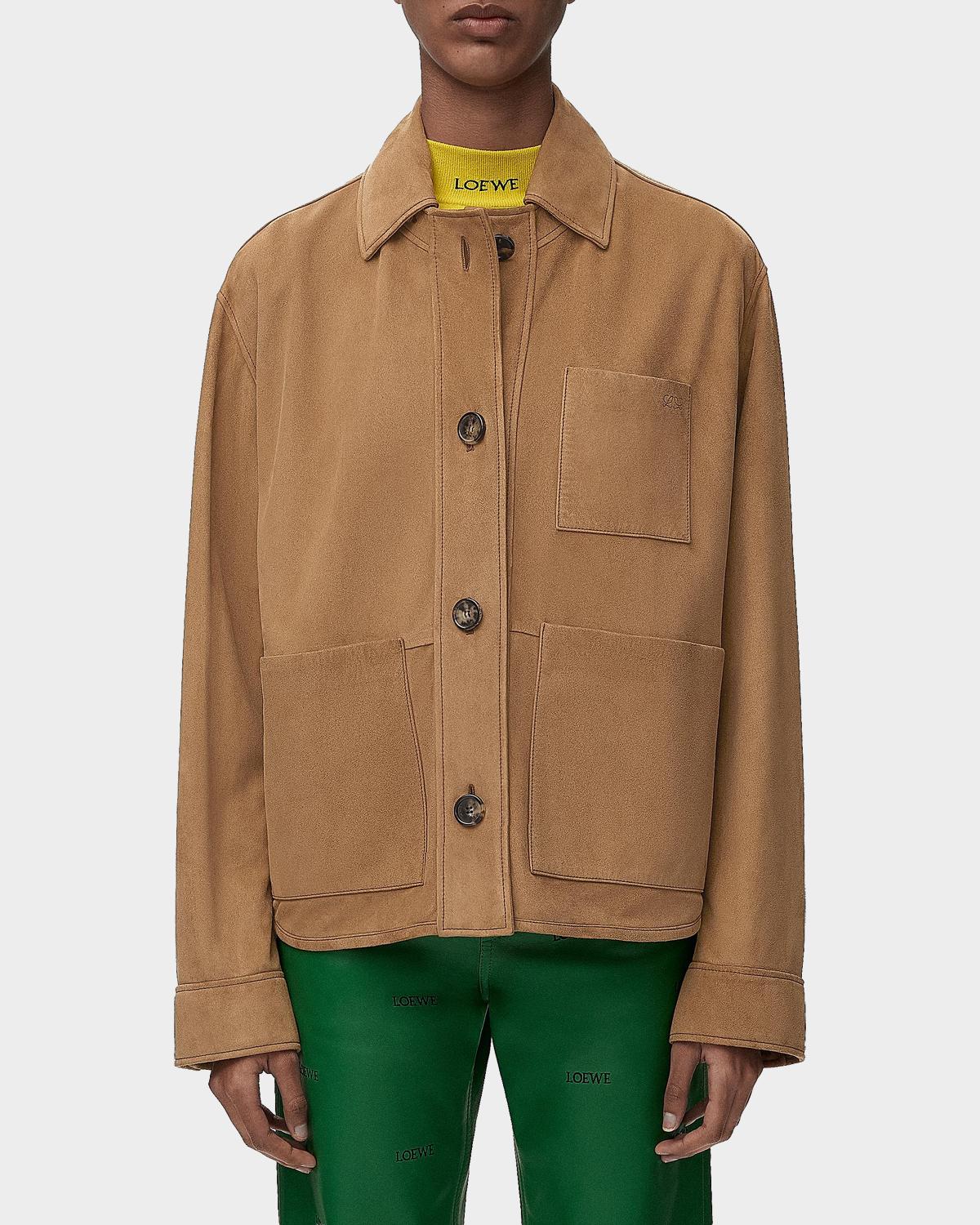 Workwear High-Low Suede Jacket - thumbnail 4