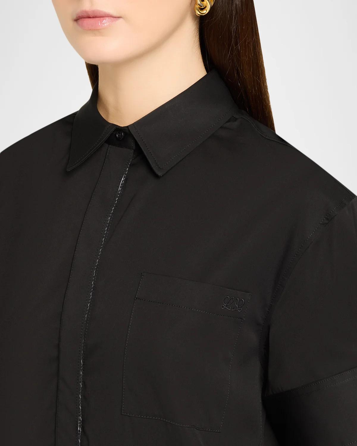 Wrapped Short-Sleeve Midi Shirtdress - thumbnail 5