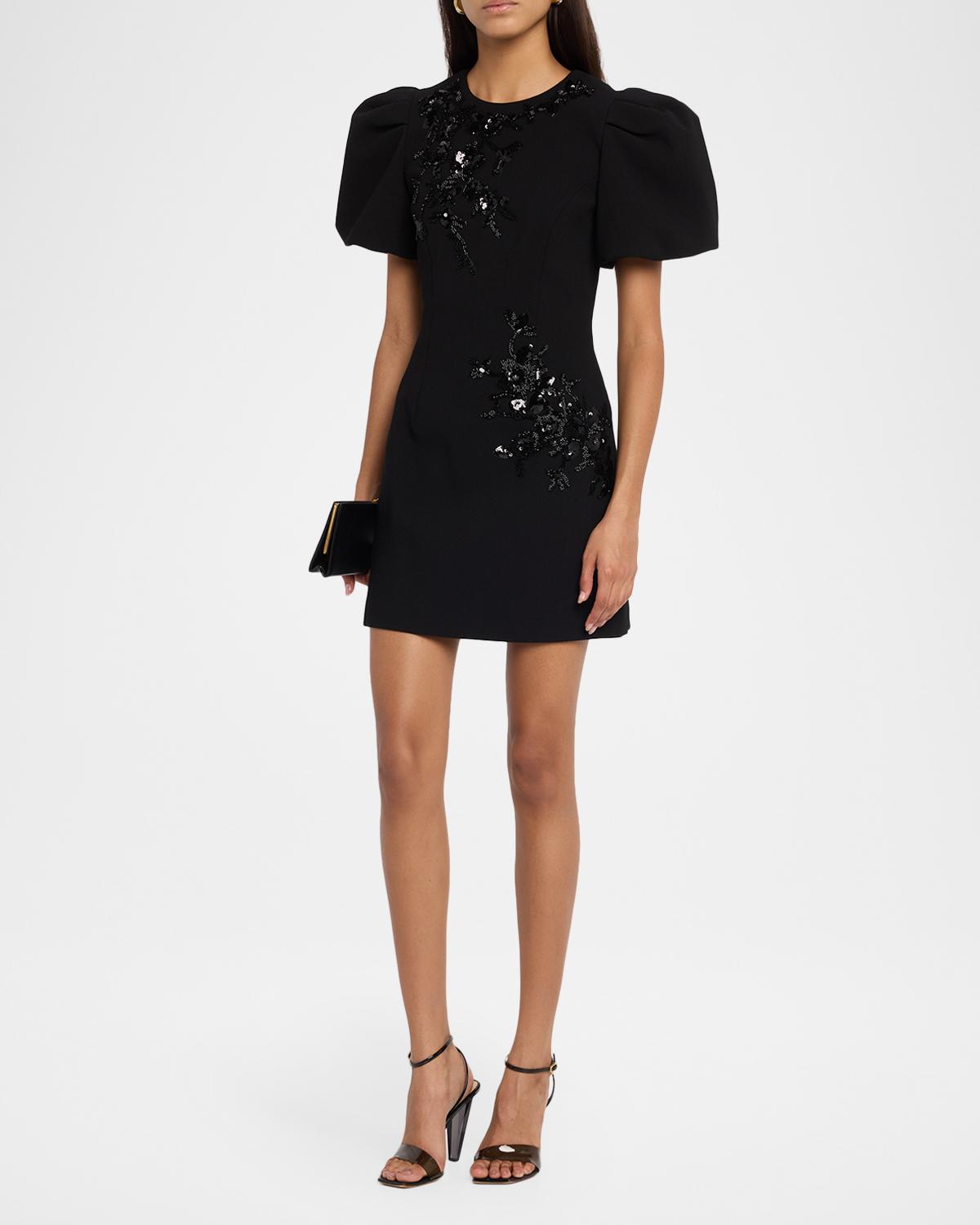 Livia Sequin Puff-Sleeve Mini Dress - thumbnail 4