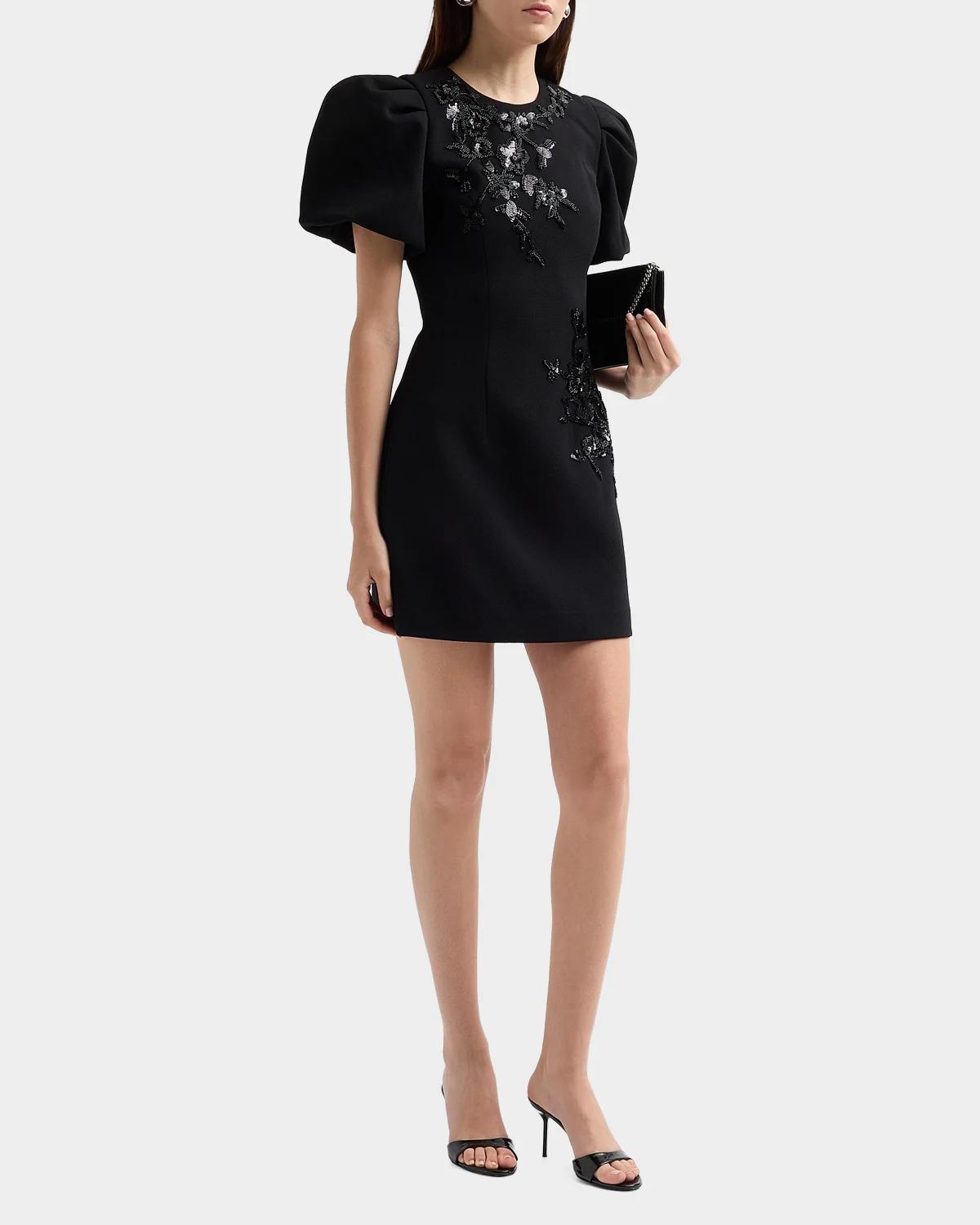 Livia Sequin Puff-Sleeve Mini Dress - thumbnail 5
