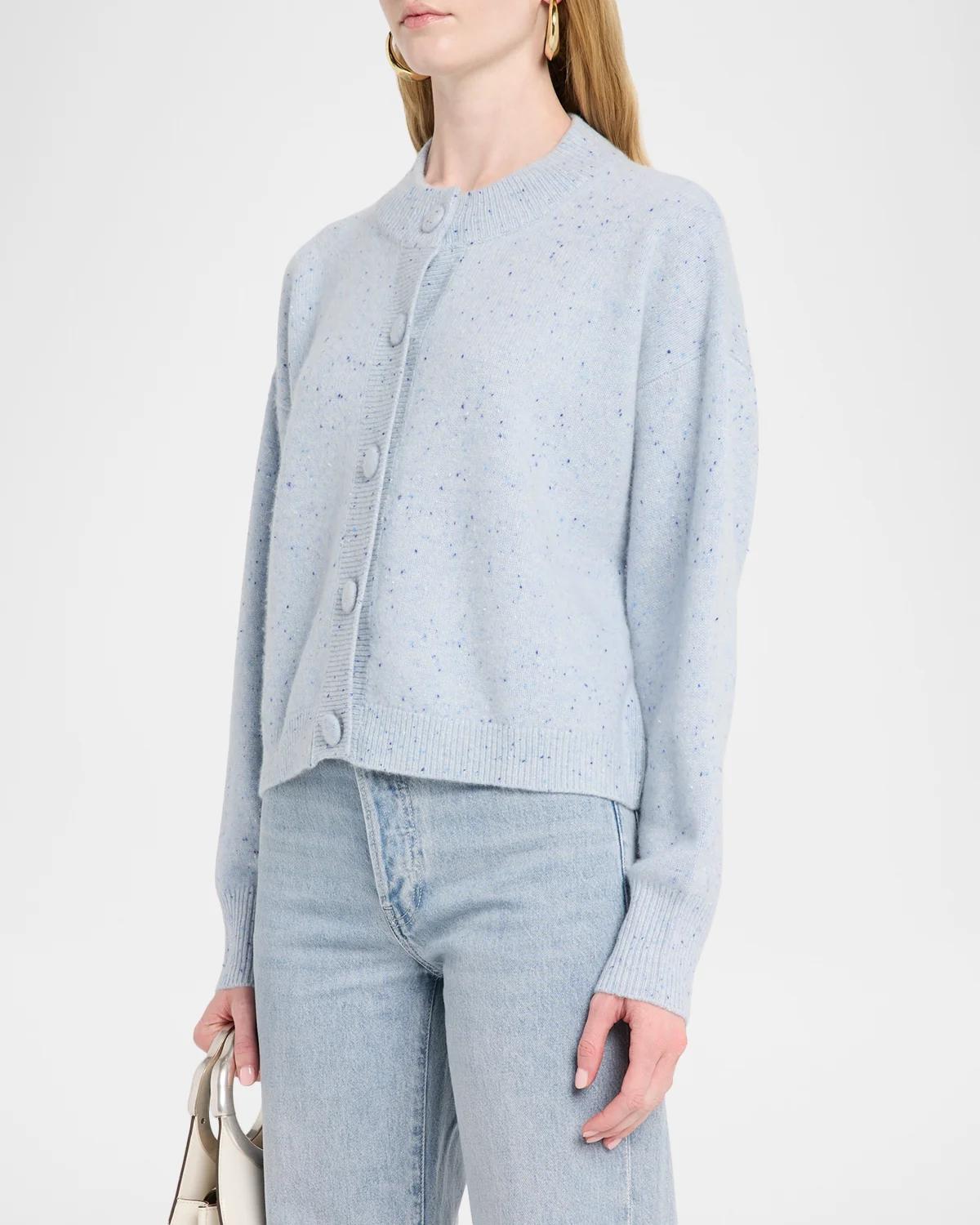 The Lightweight Cashmere Crewneck Cardigan - thumbnail 4