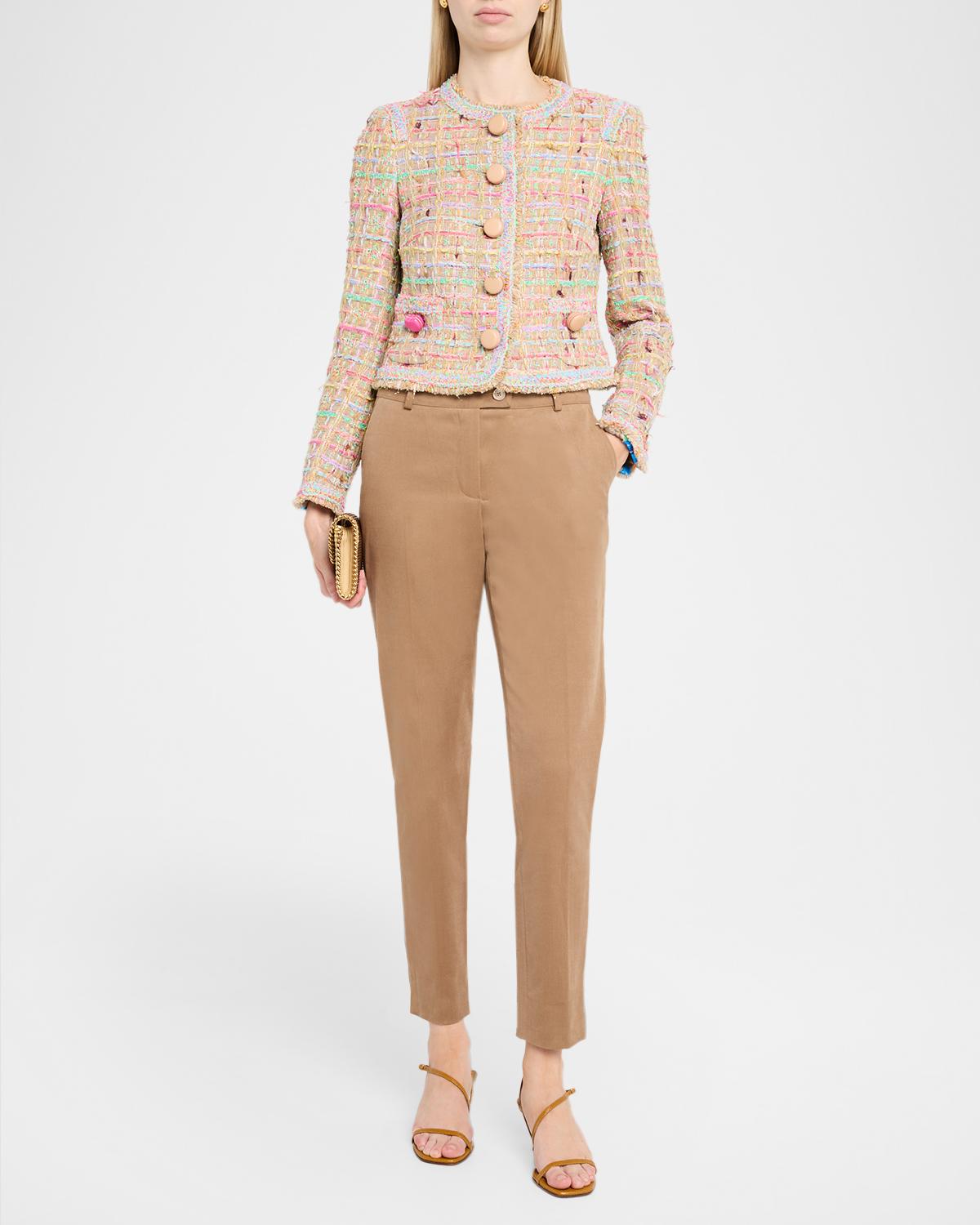 Cotton Blend Tweed Macaroon Jacket - thumbnail 2