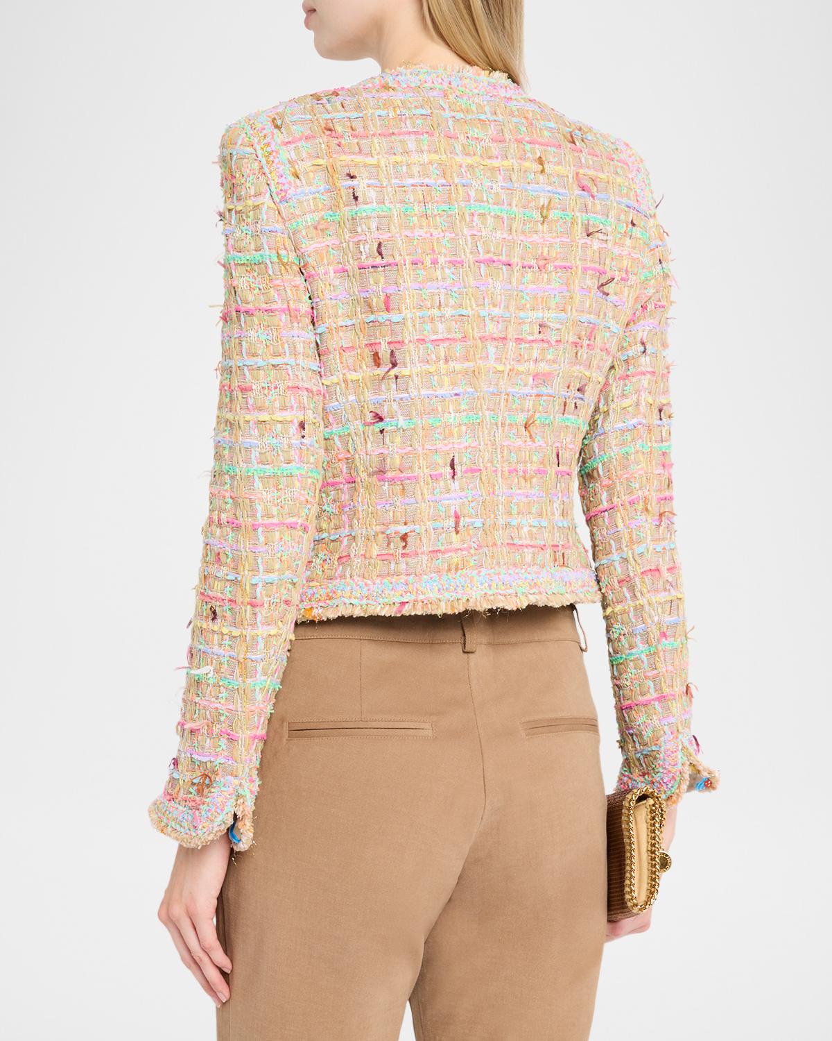Cotton Blend Tweed Macaroon Jacket - thumbnail 3