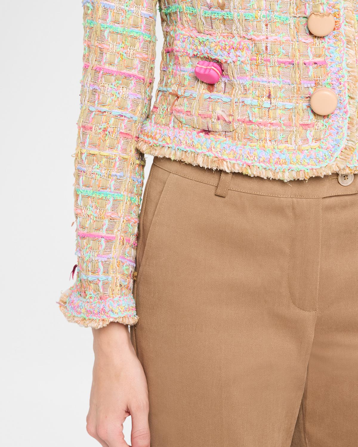 Cotton Blend Tweed Macaroon Jacket - thumbnail 5