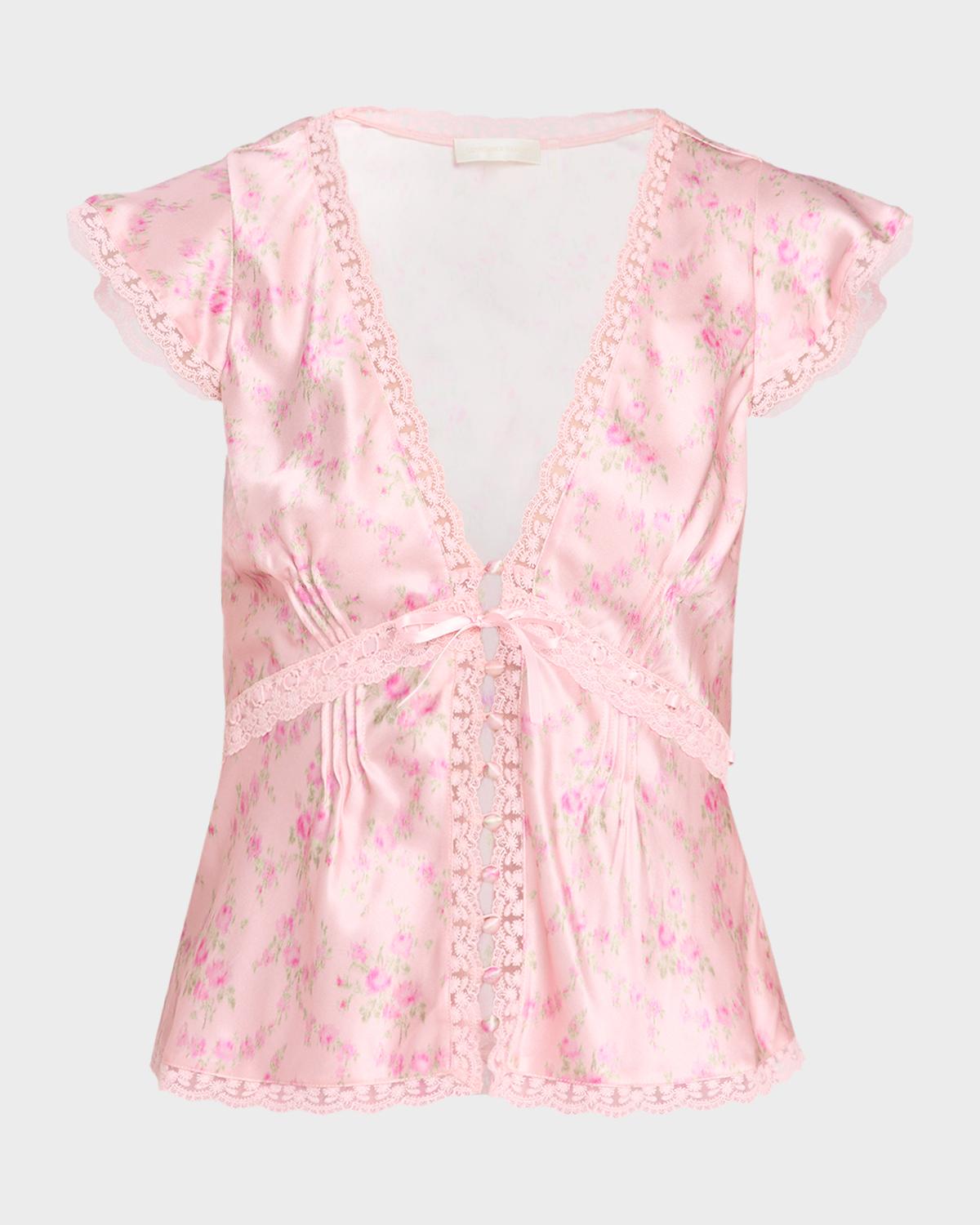Amara Floral Silk Blouse