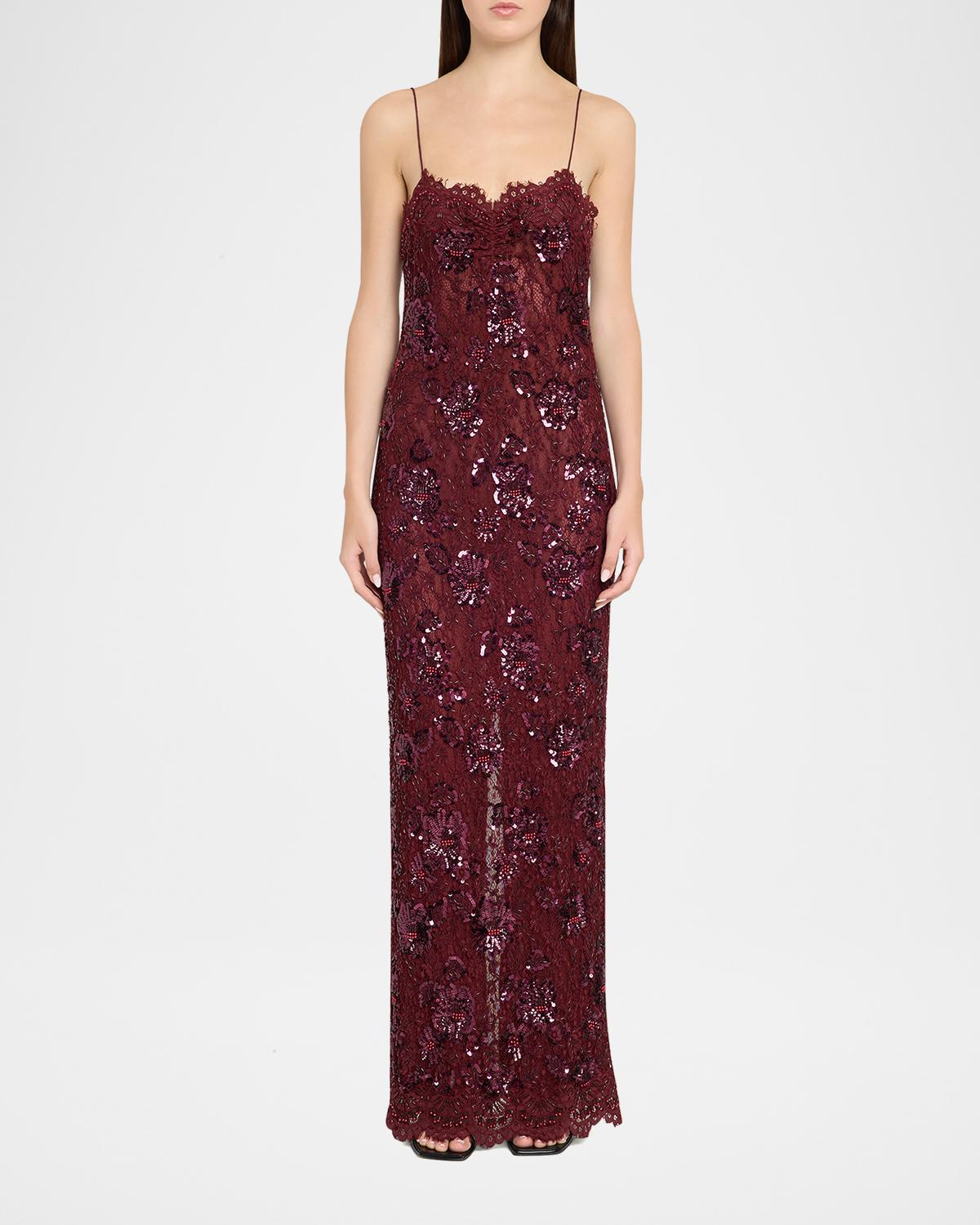 Ciona Embellished Floral Lace Maxi Dress - thumbnail 2