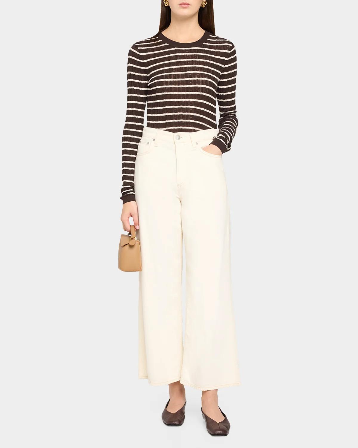 The Pointelle Striped Sweater - thumbnail 2