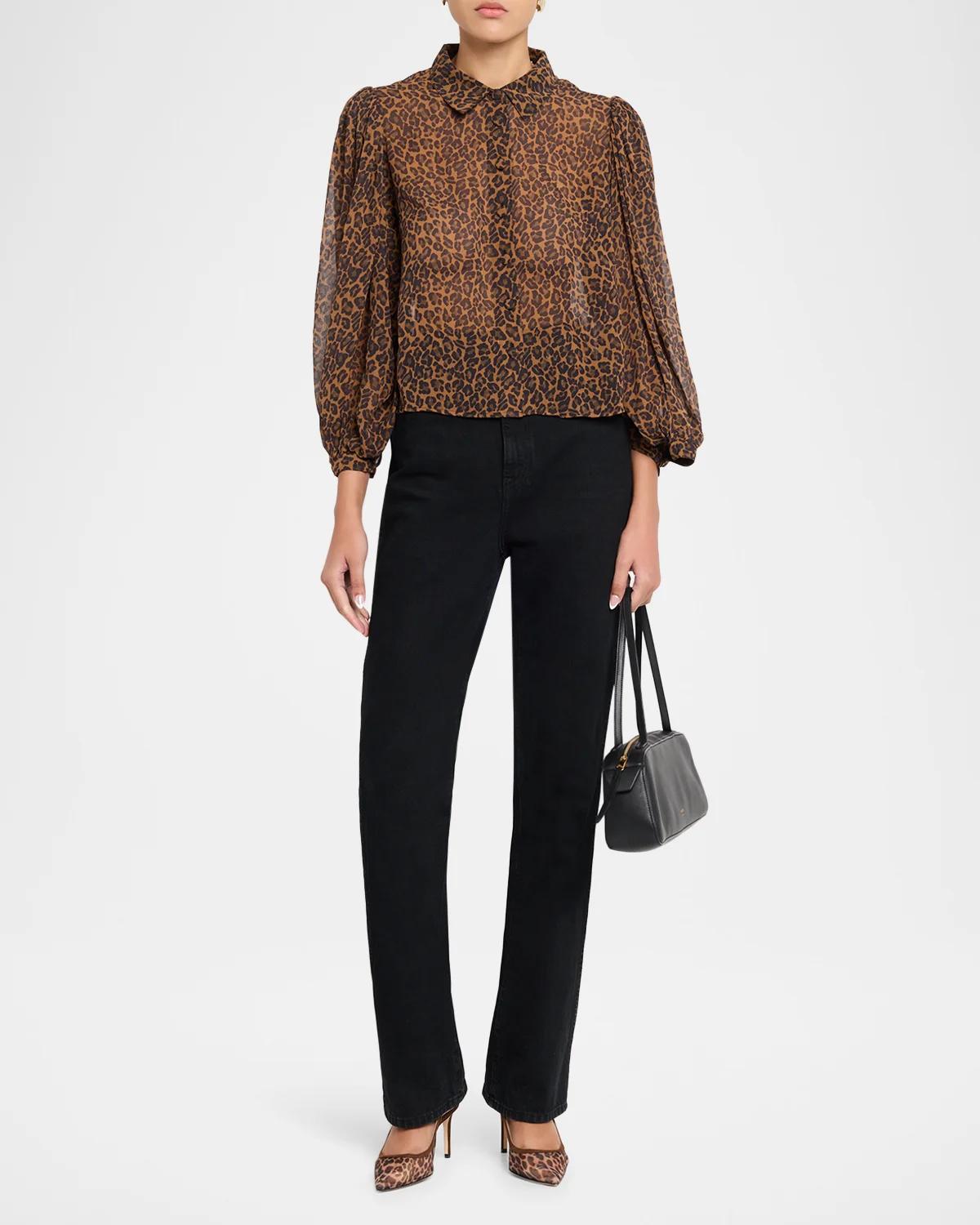 The Silk Prairie Leopard Blouse - thumbnail 2