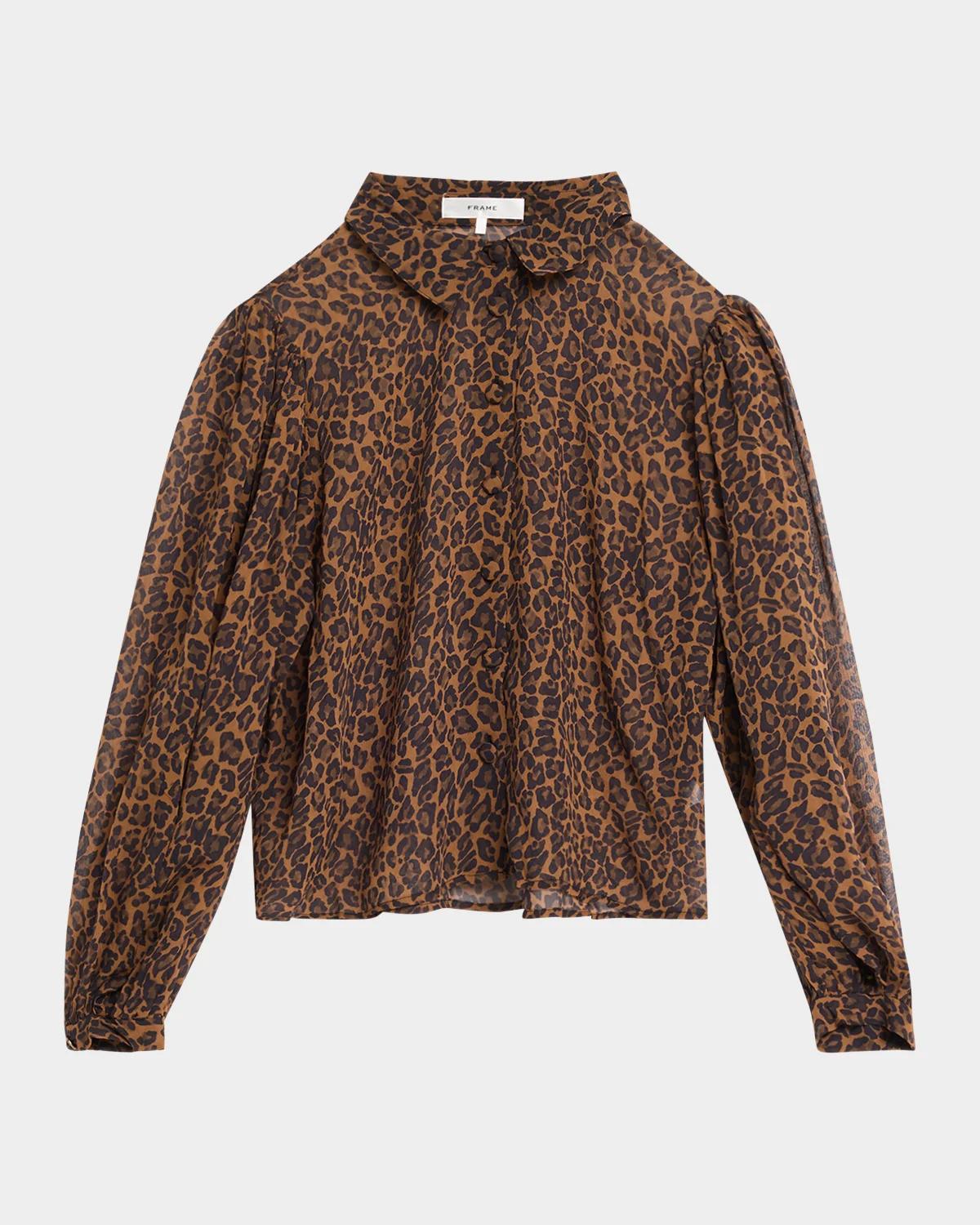 The Silk Prairie Leopard Blouse