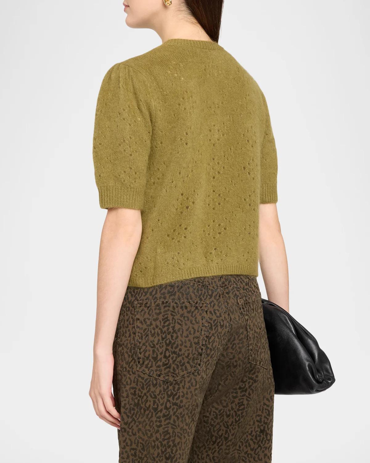 The Cashmere Pointelle Cardigan - thumbnail 3