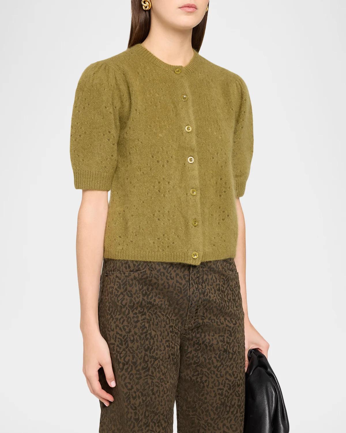 The Cashmere Pointelle Cardigan - thumbnail 4