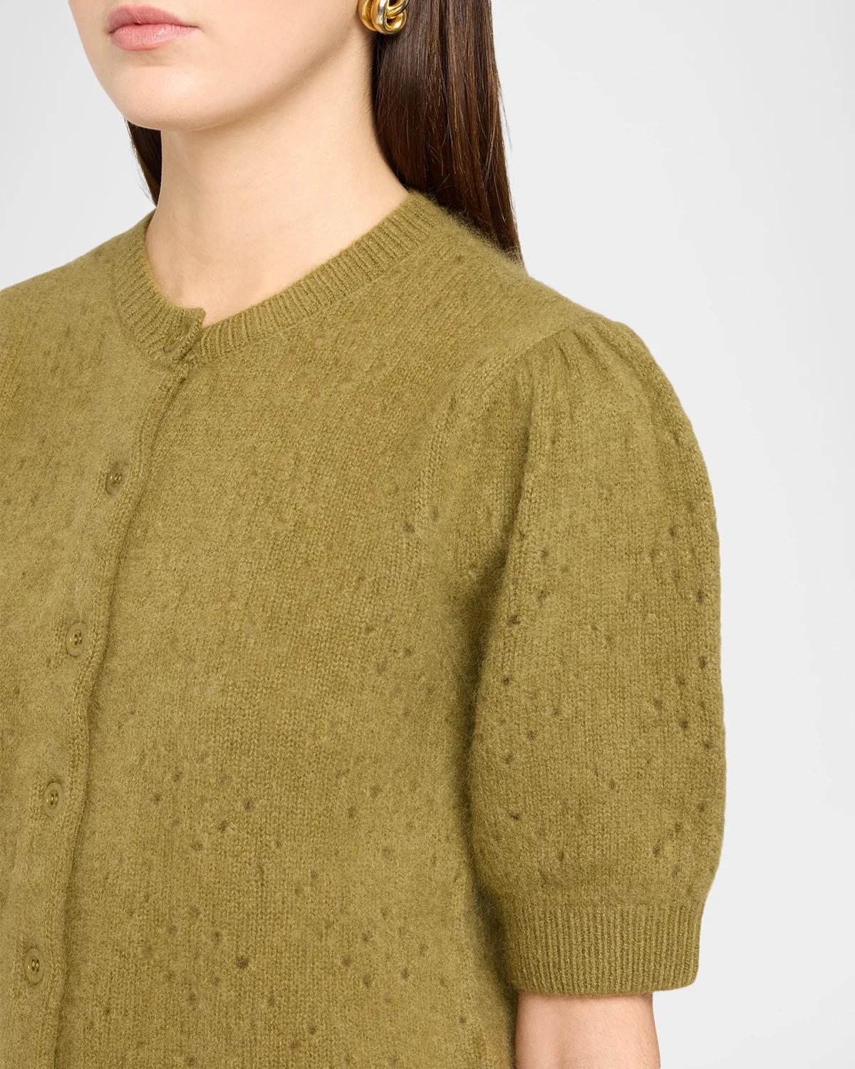 The Cashmere Pointelle Cardigan - thumbnail 5