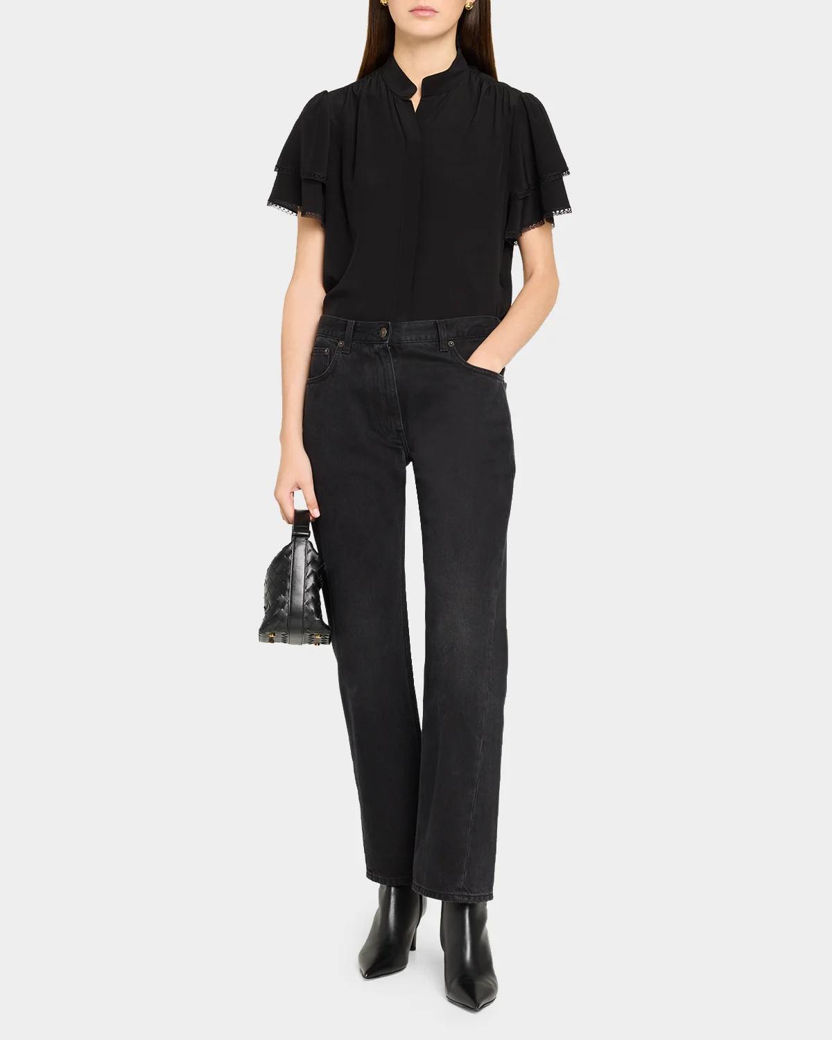 Arcadia Silk Short-Sleeve Top - thumbnail 2