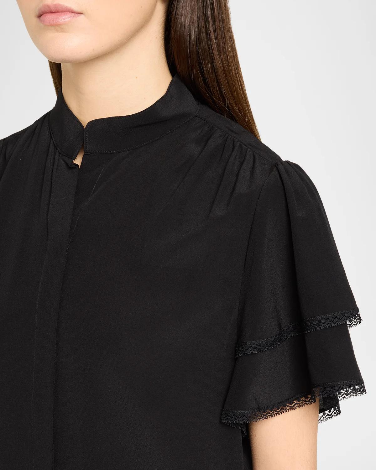 Arcadia Silk Short-Sleeve Top - thumbnail 5