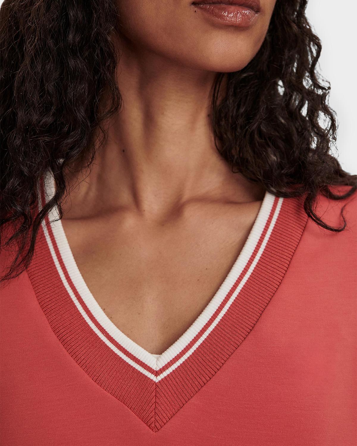 Blithe DoubleSoft® Striped-Trim Sweatshirt - thumbnail 8