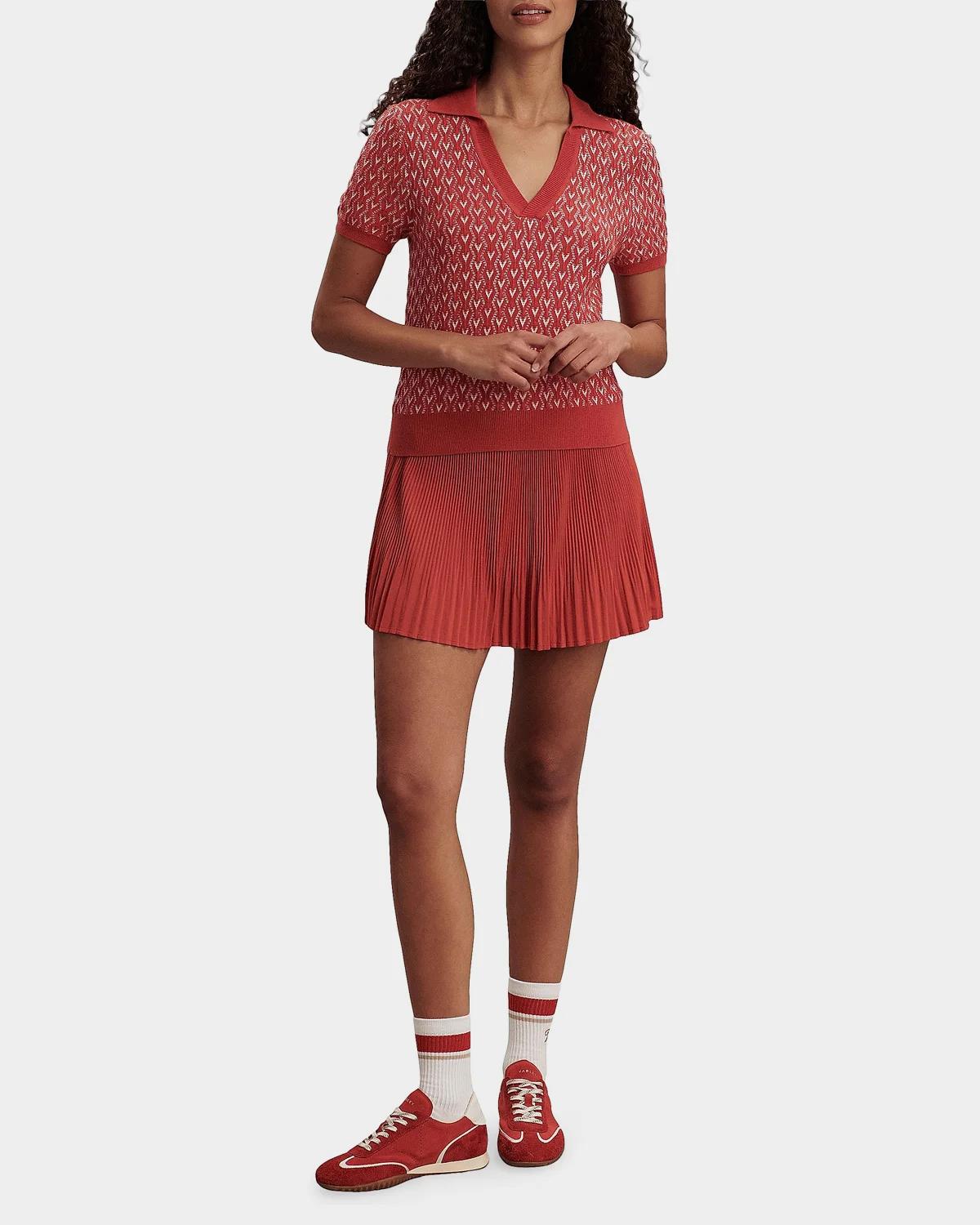 Ezrella Geometric Cotton-Blend Polo Shirt - thumbnail 2