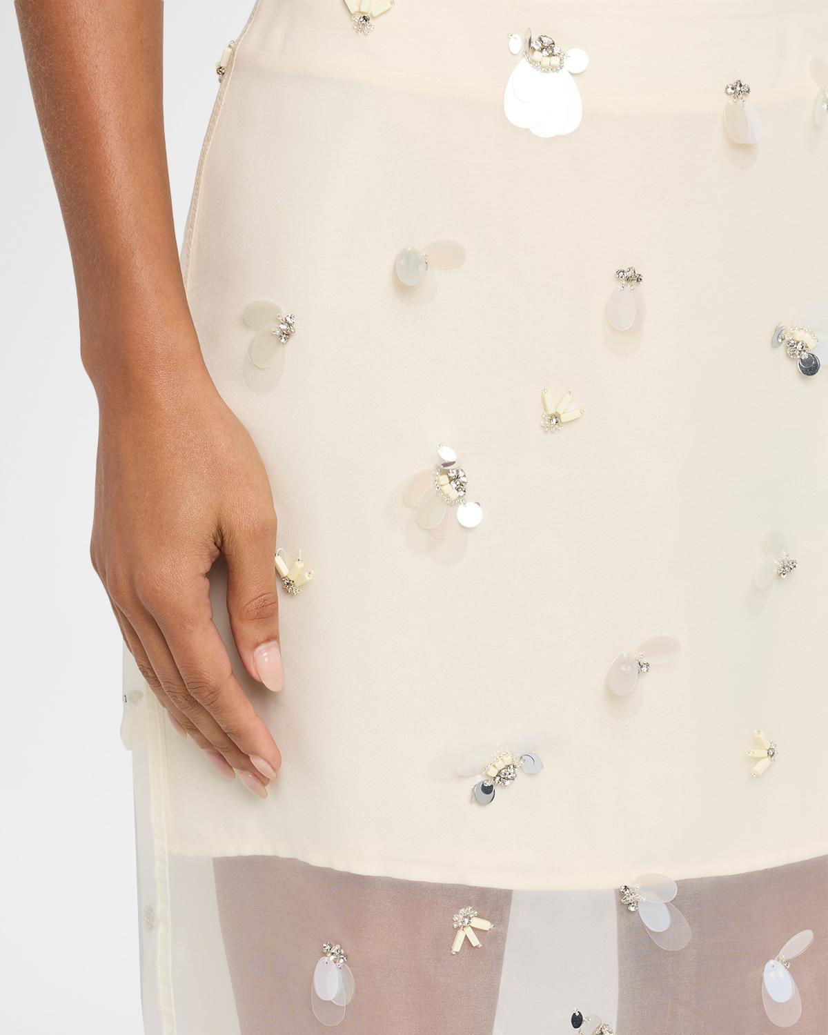 Delilah Embellished Tulle Midi Skirt - thumbnail 5