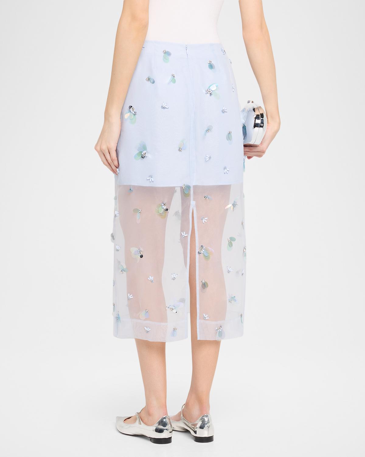 Delilah Embellished Tulle Midi Skirt - thumbnail 8