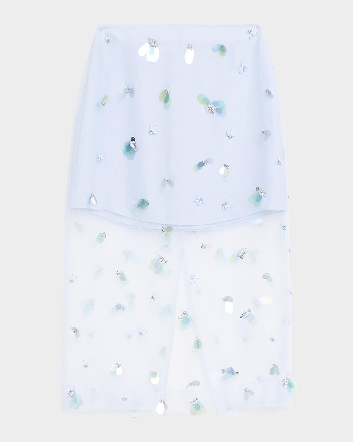 Delilah Embellished Tulle Midi Skirt - thumbnail 6