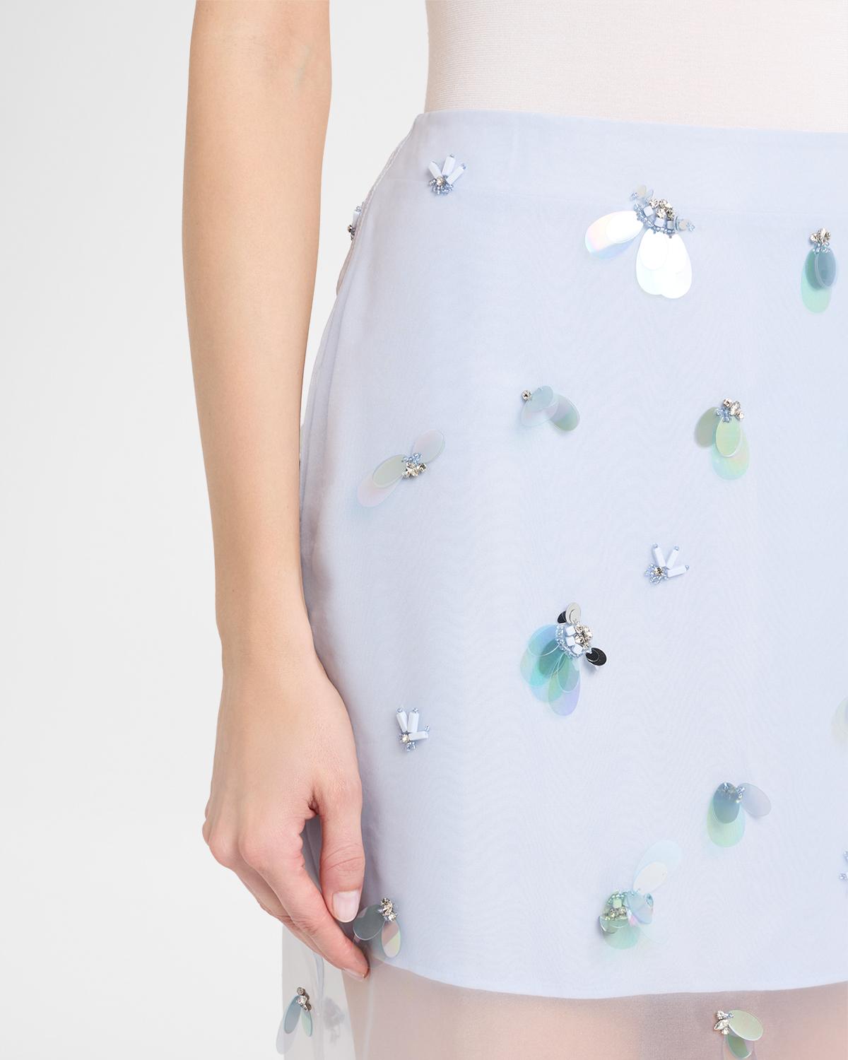 Delilah Embellished Tulle Midi Skirt - thumbnail 10