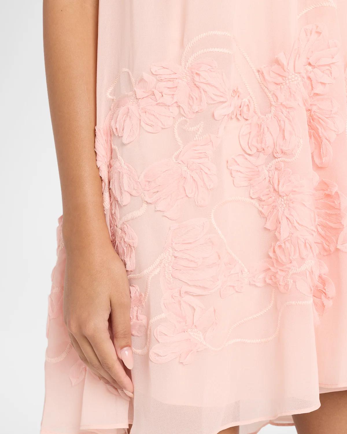 Aveil Embroidered Organza Mini Dress - thumbnail 10