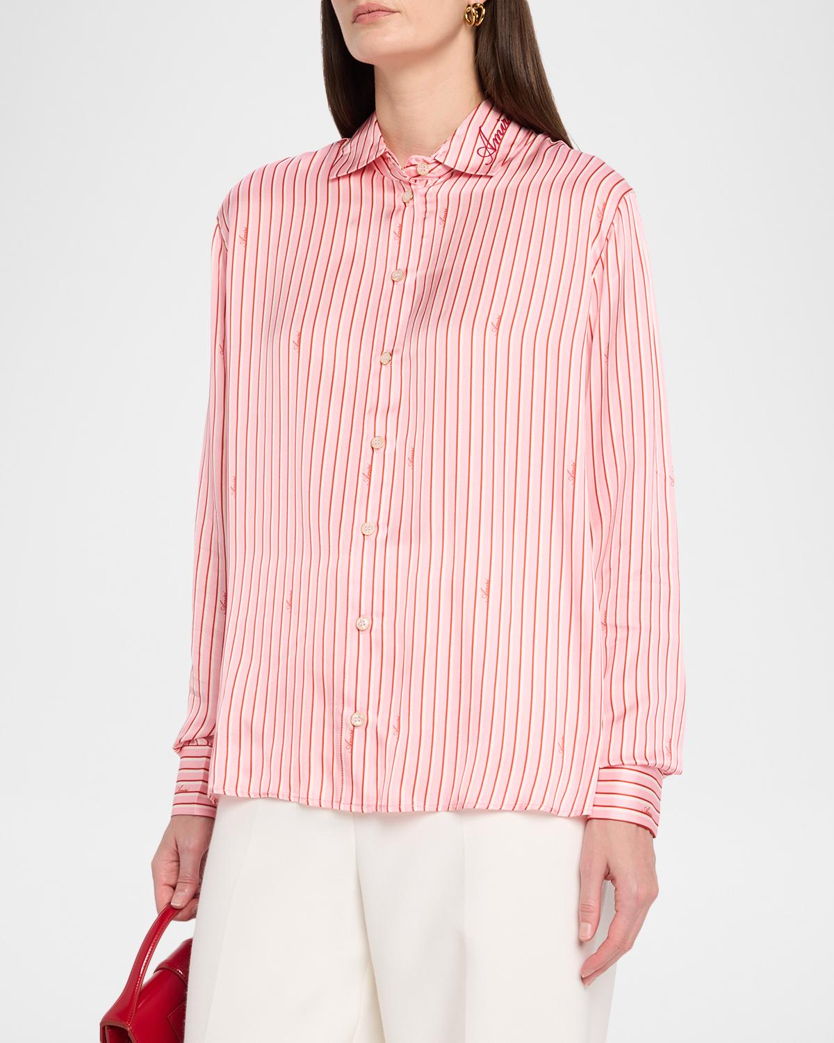 Striped Button-Front Shirt - thumbnail 4