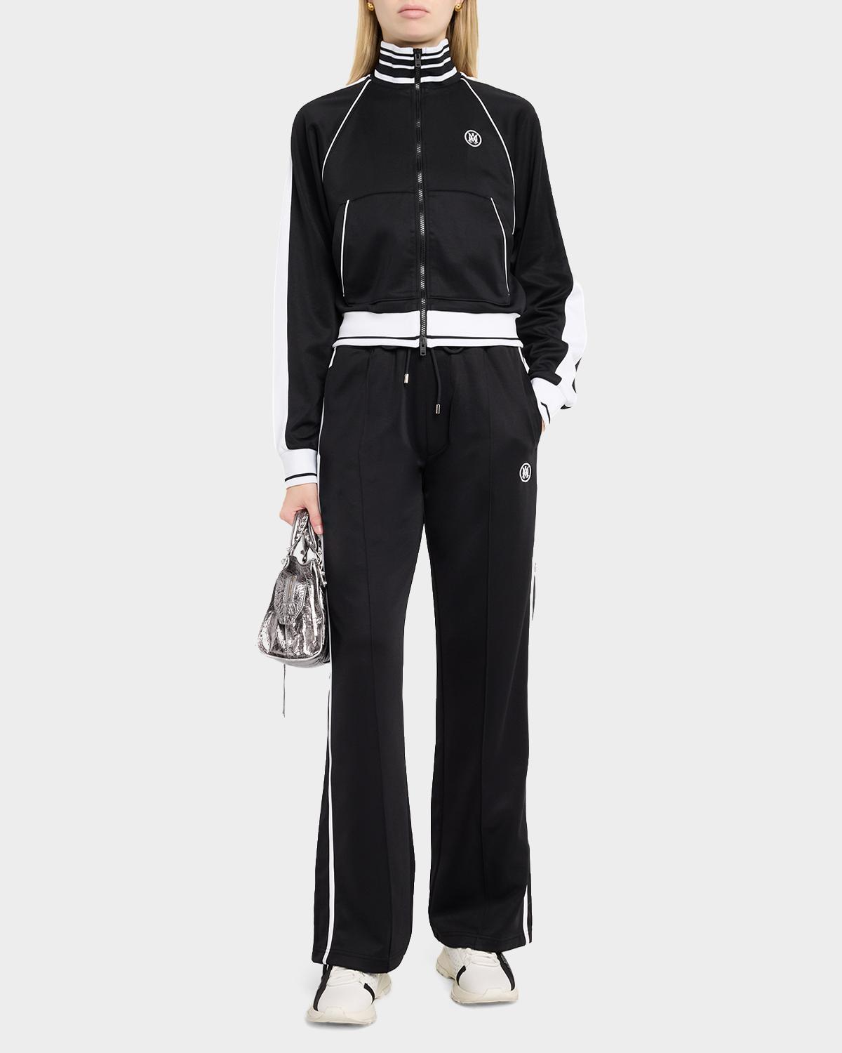 MA Side Stripe Straight-Leg Drawstring Track Pants - thumbnail 2