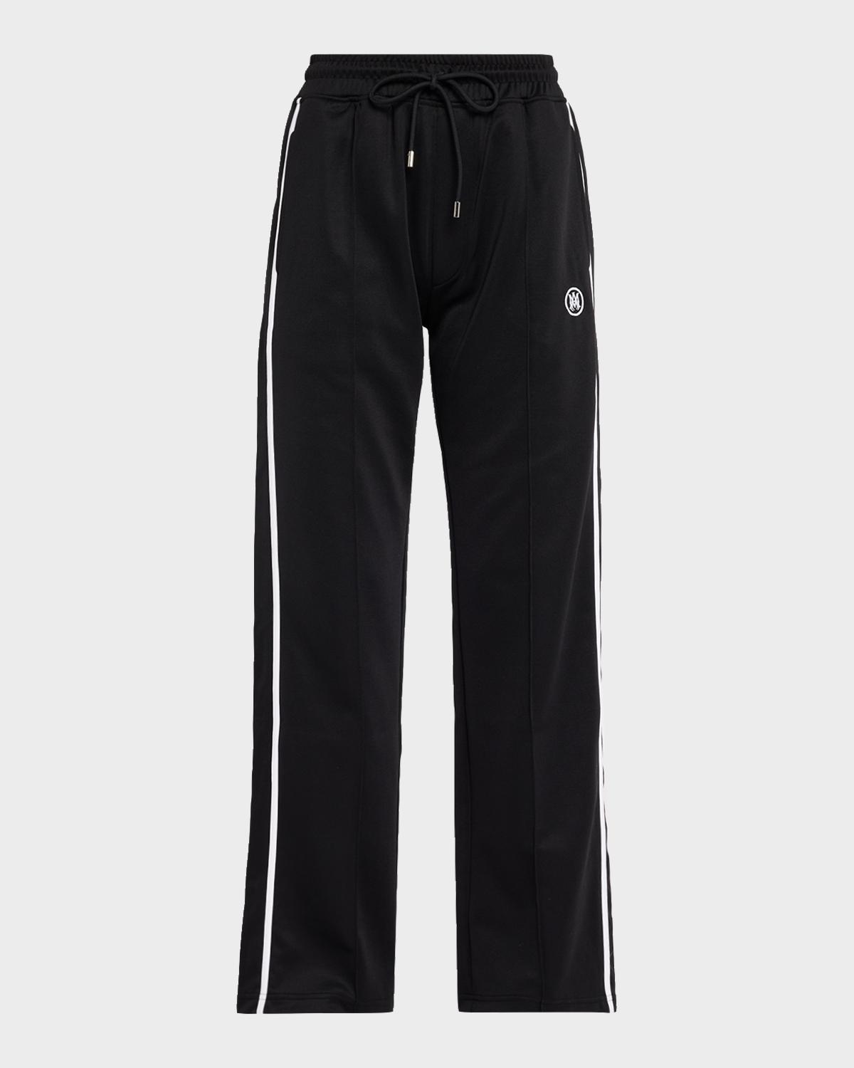 MA Side Stripe Straight-Leg Drawstring Track Pants