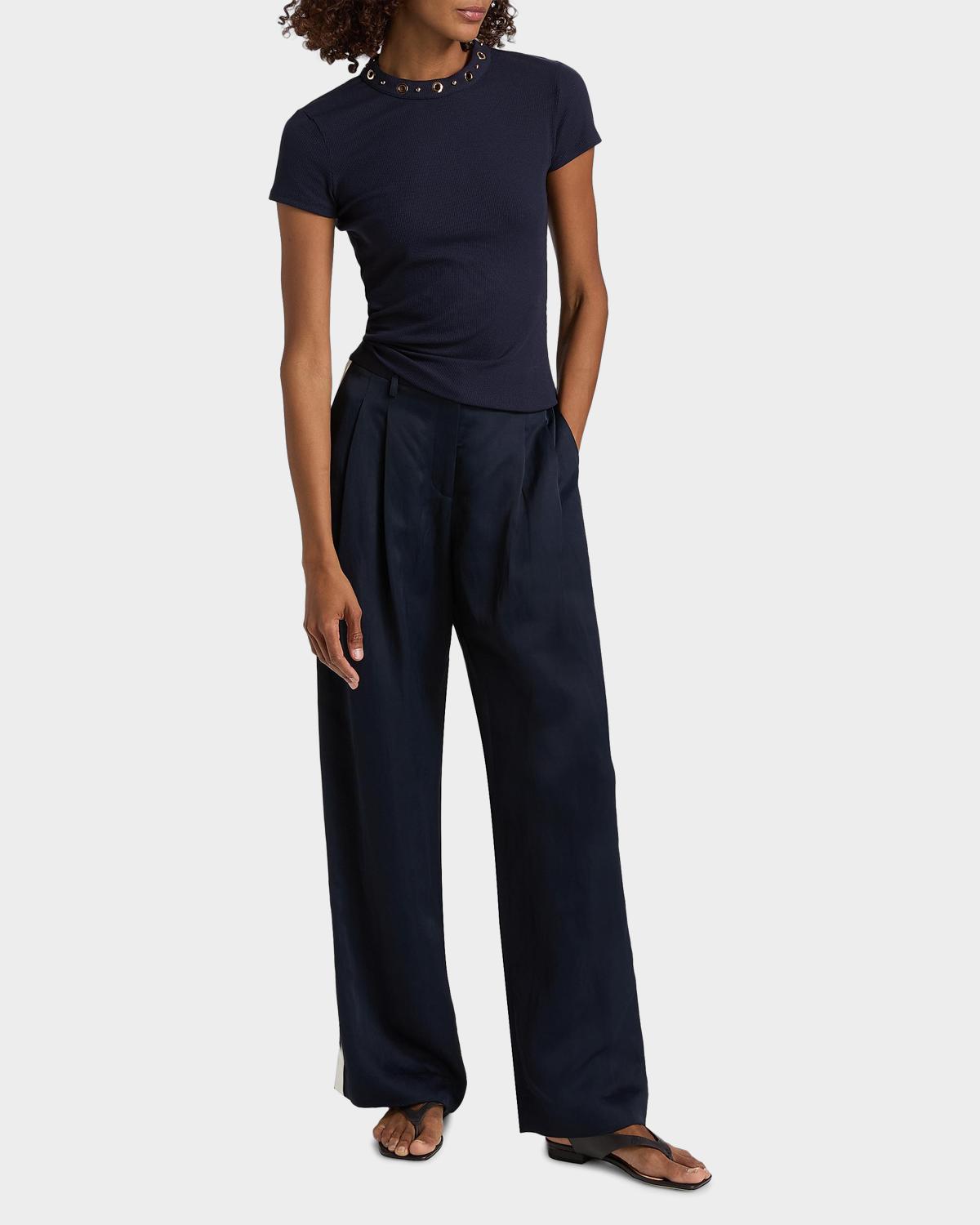 Tate Grommet Rib-Knit Top - thumbnail 2