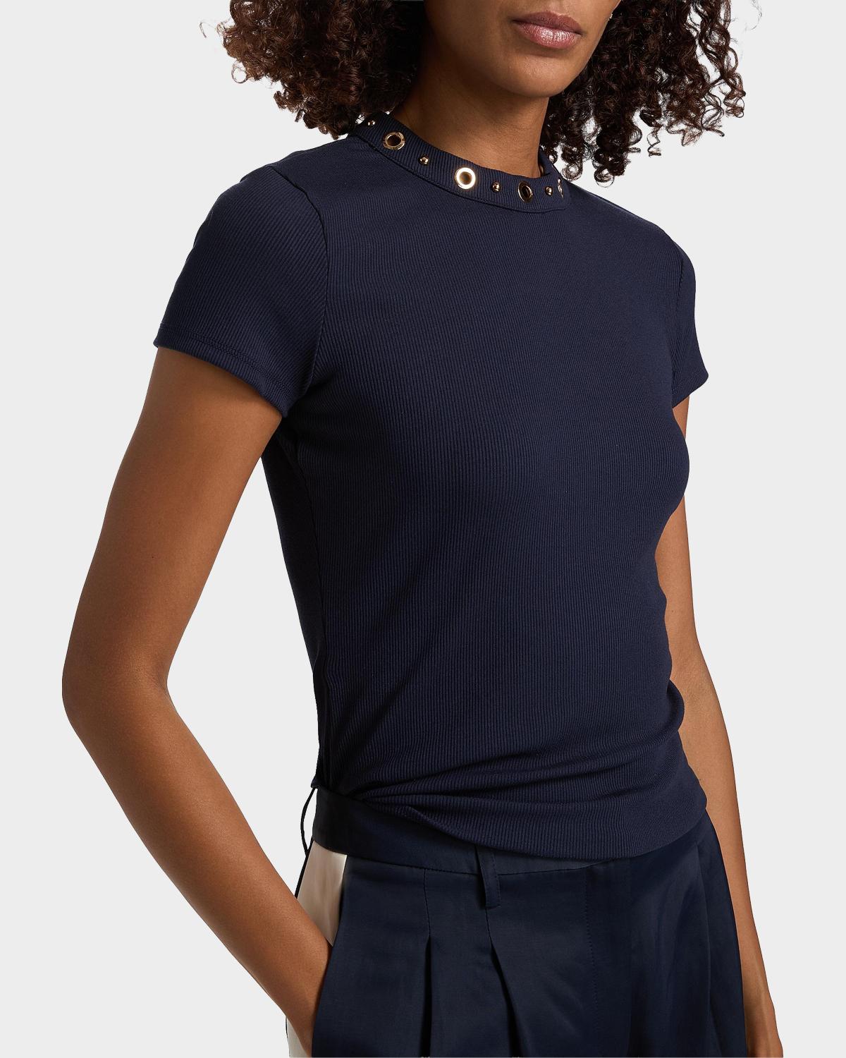 Tate Grommet Rib-Knit Top - thumbnail 7