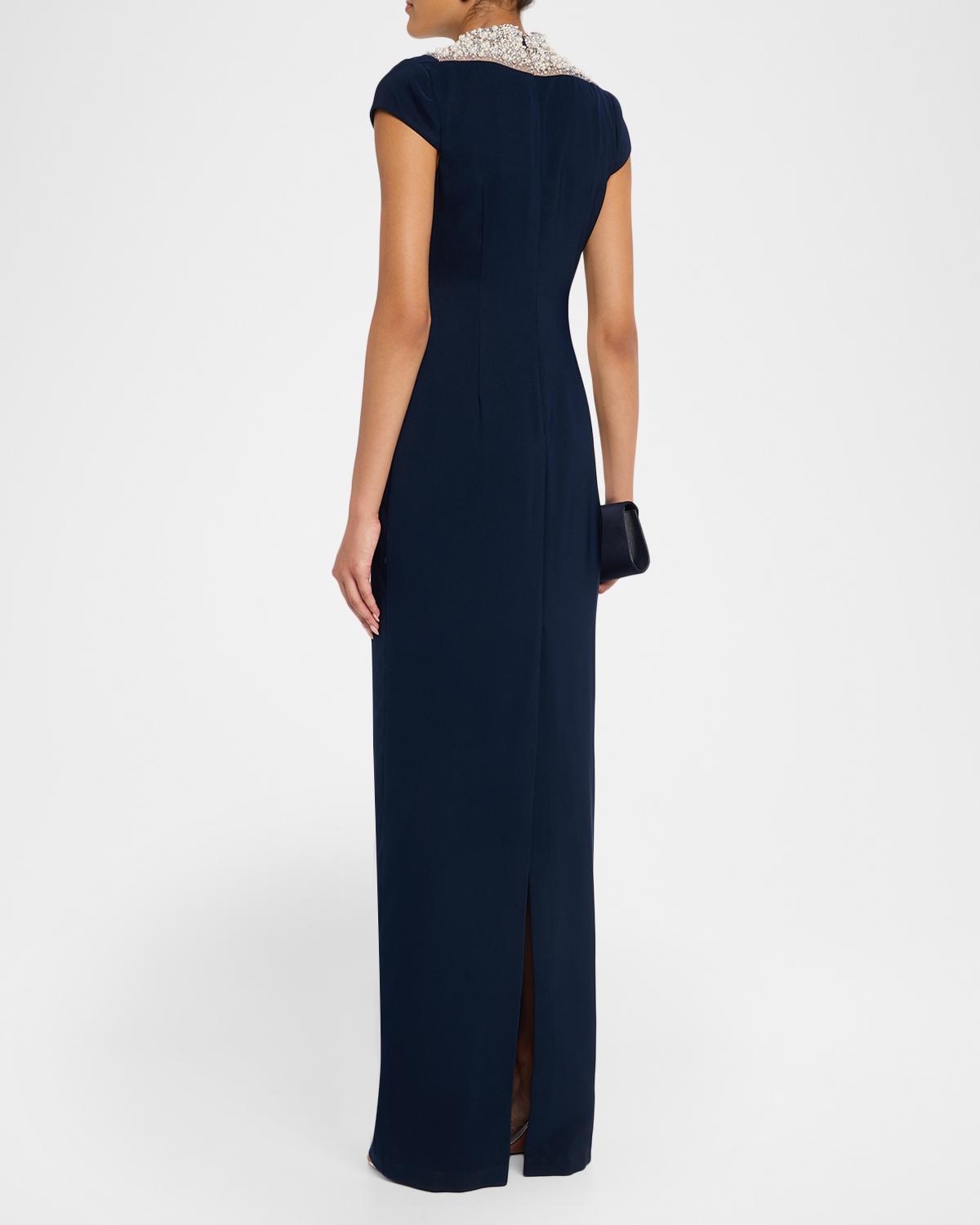 Rhinestone-Yoke Column Gown - thumbnail 3